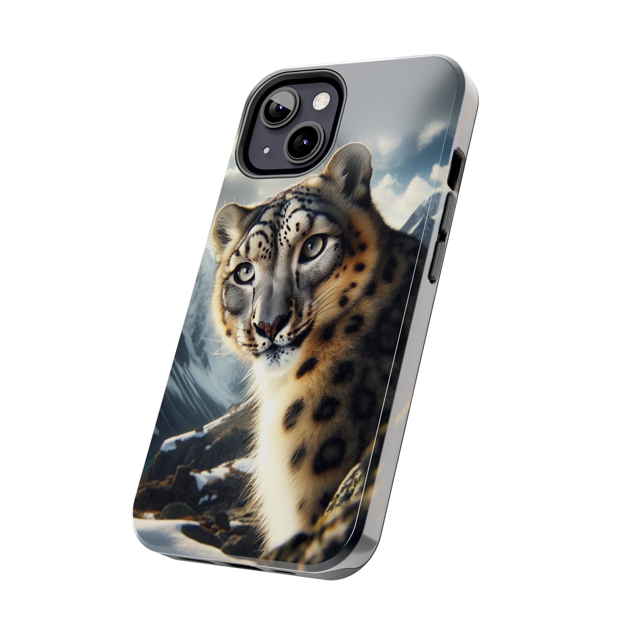 Curious Snow Leopard - Tough Phone Case