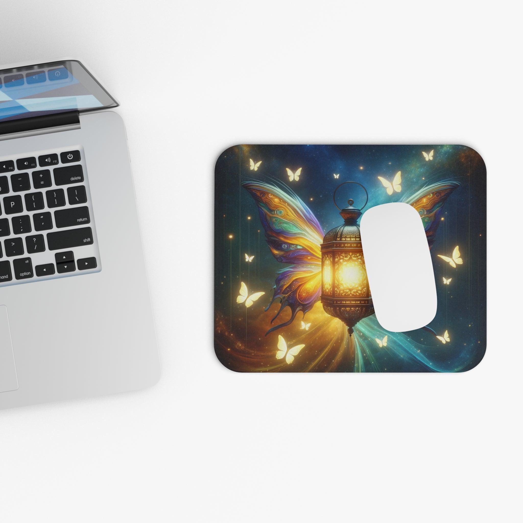 Lamp and butterflies - Mouse Pad (Rectangle)