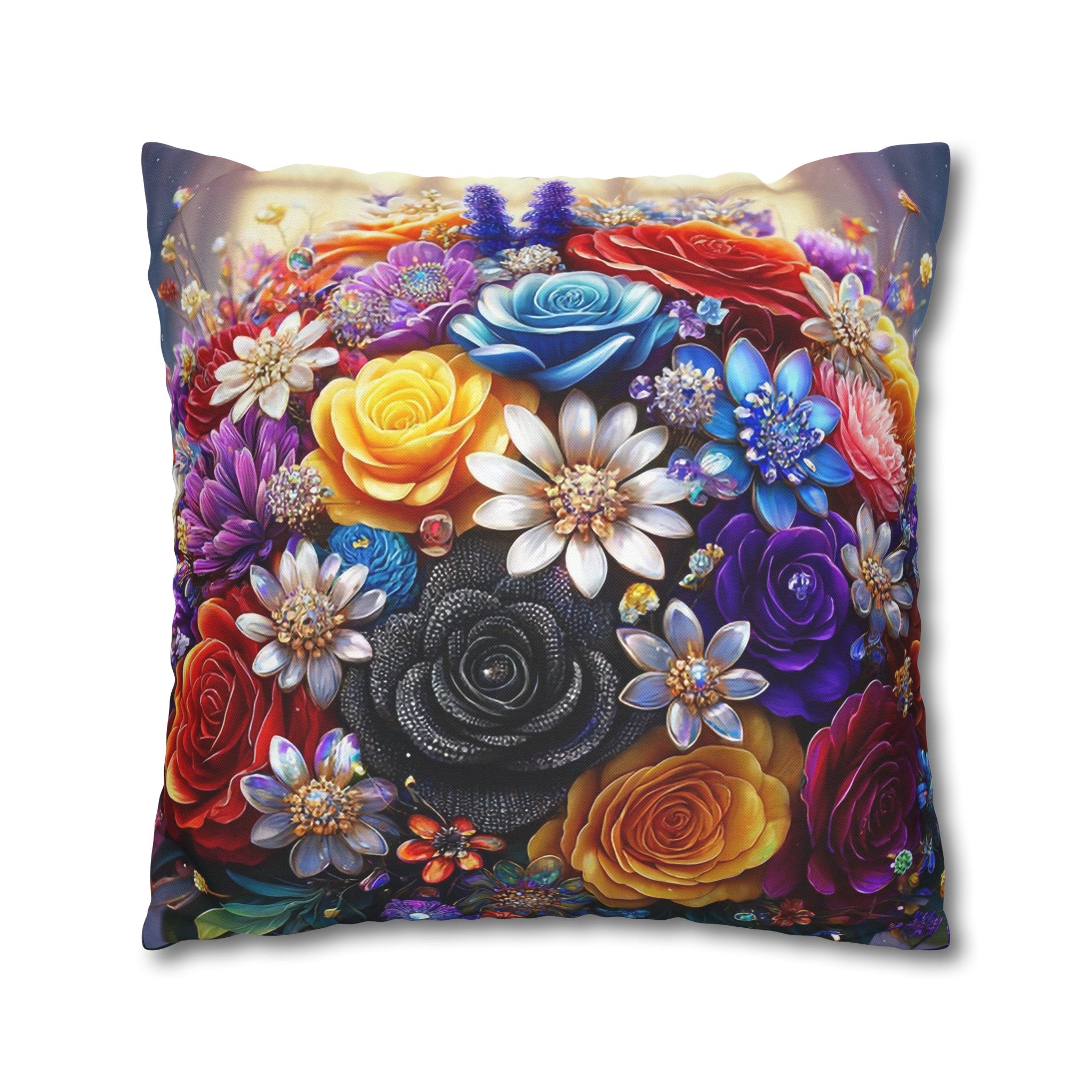 Colourful Bouquet (1) - Polyester Square Pillowcase