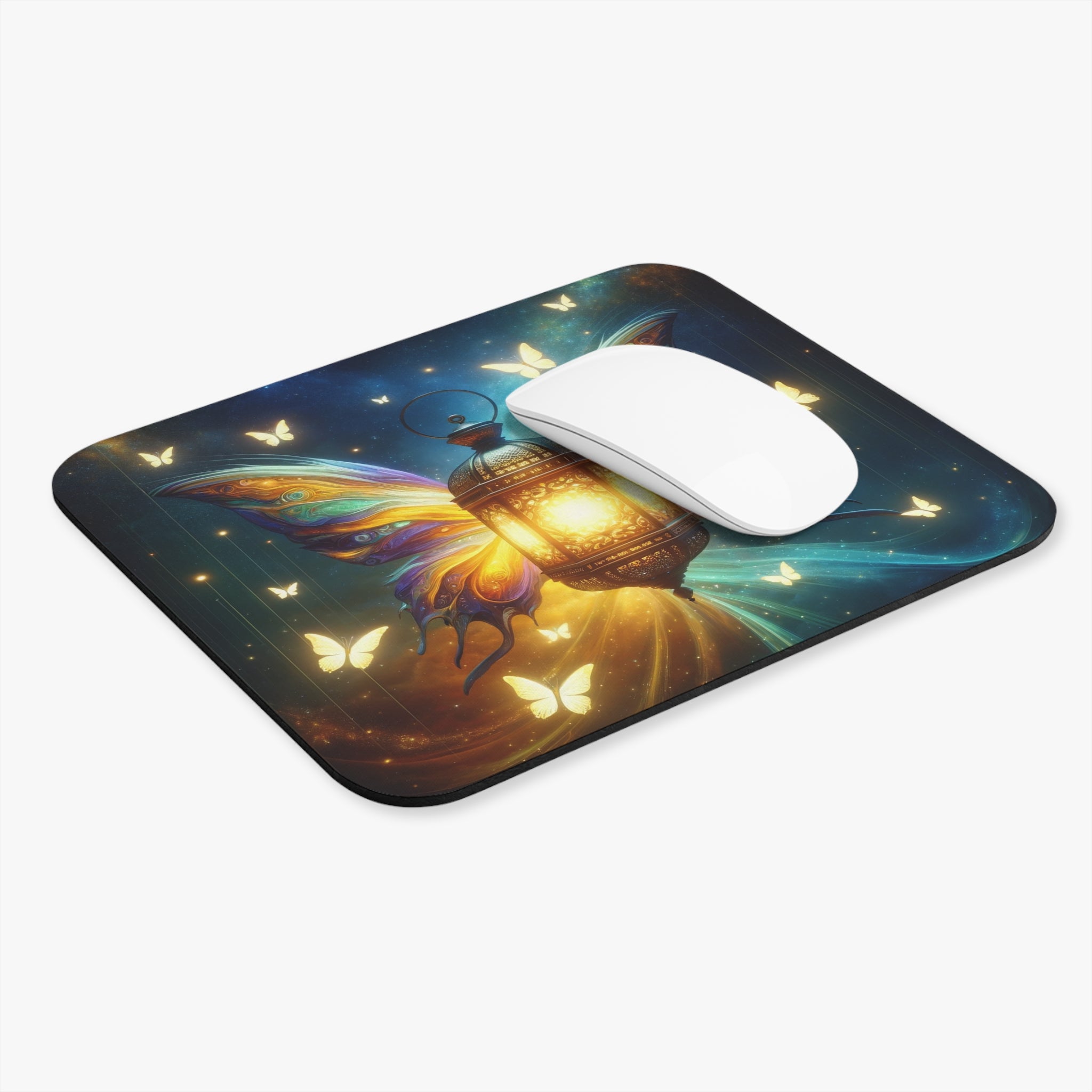 Lamp and butterflies - Mouse Pad (Rectangle)