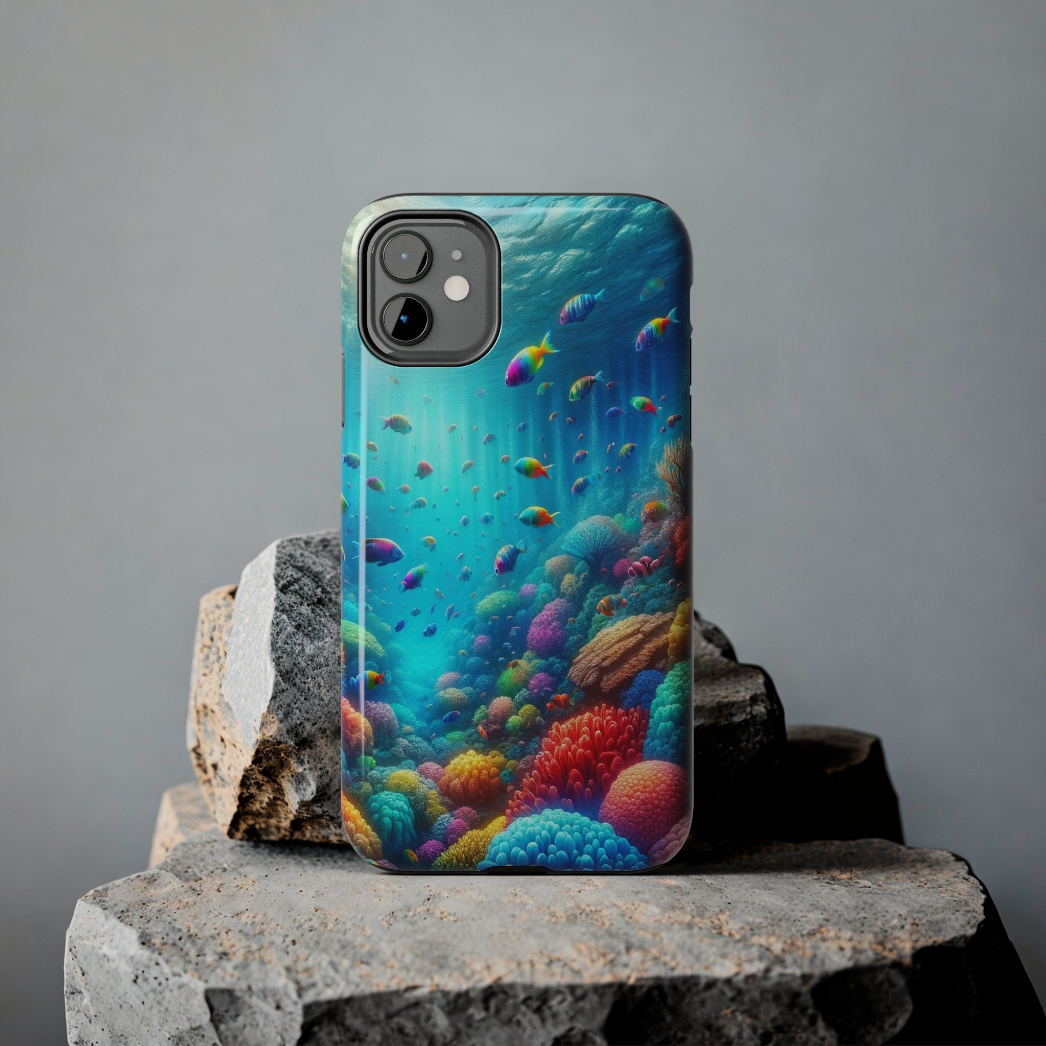 Coloured fish and coral reef - Tough Phone Case