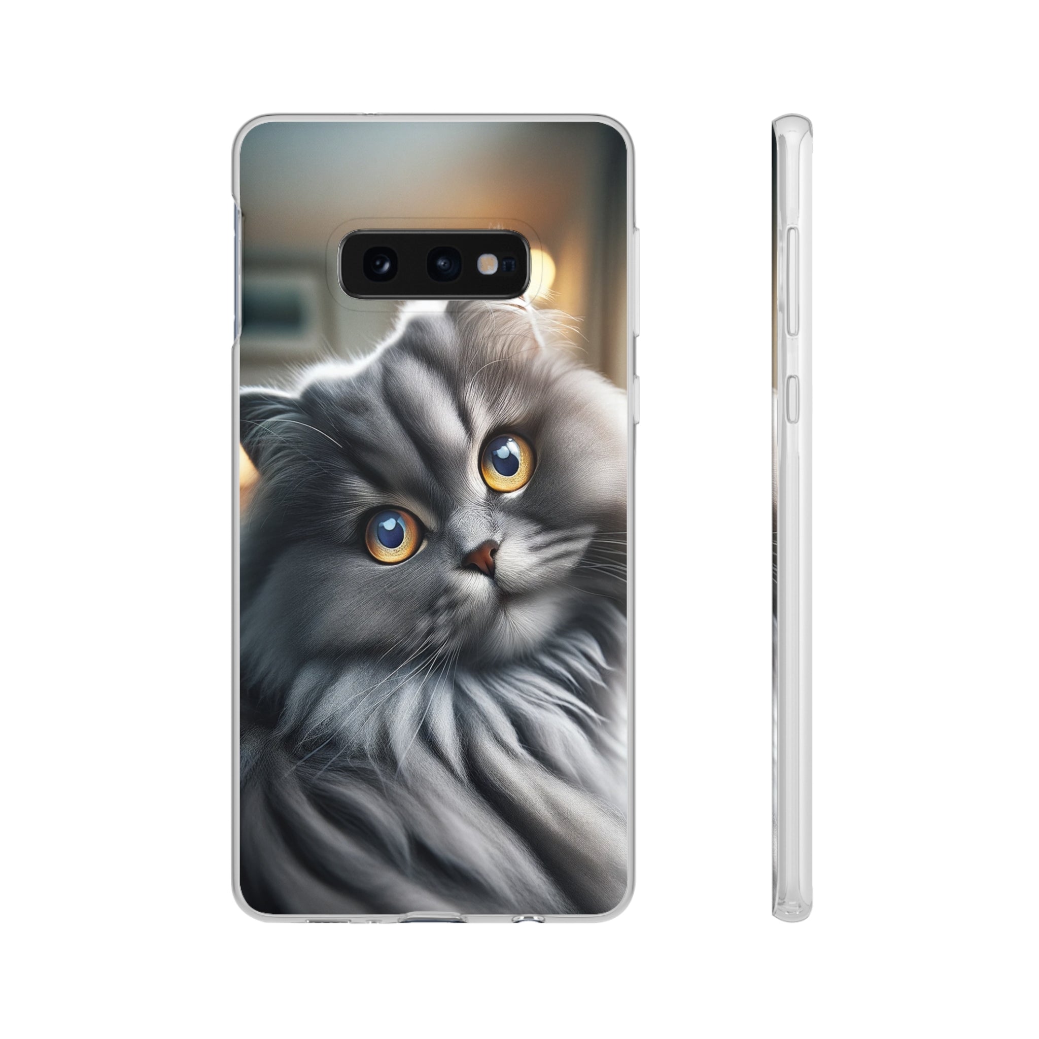 Curious, grey cat - Flexi Case (Samsung only)