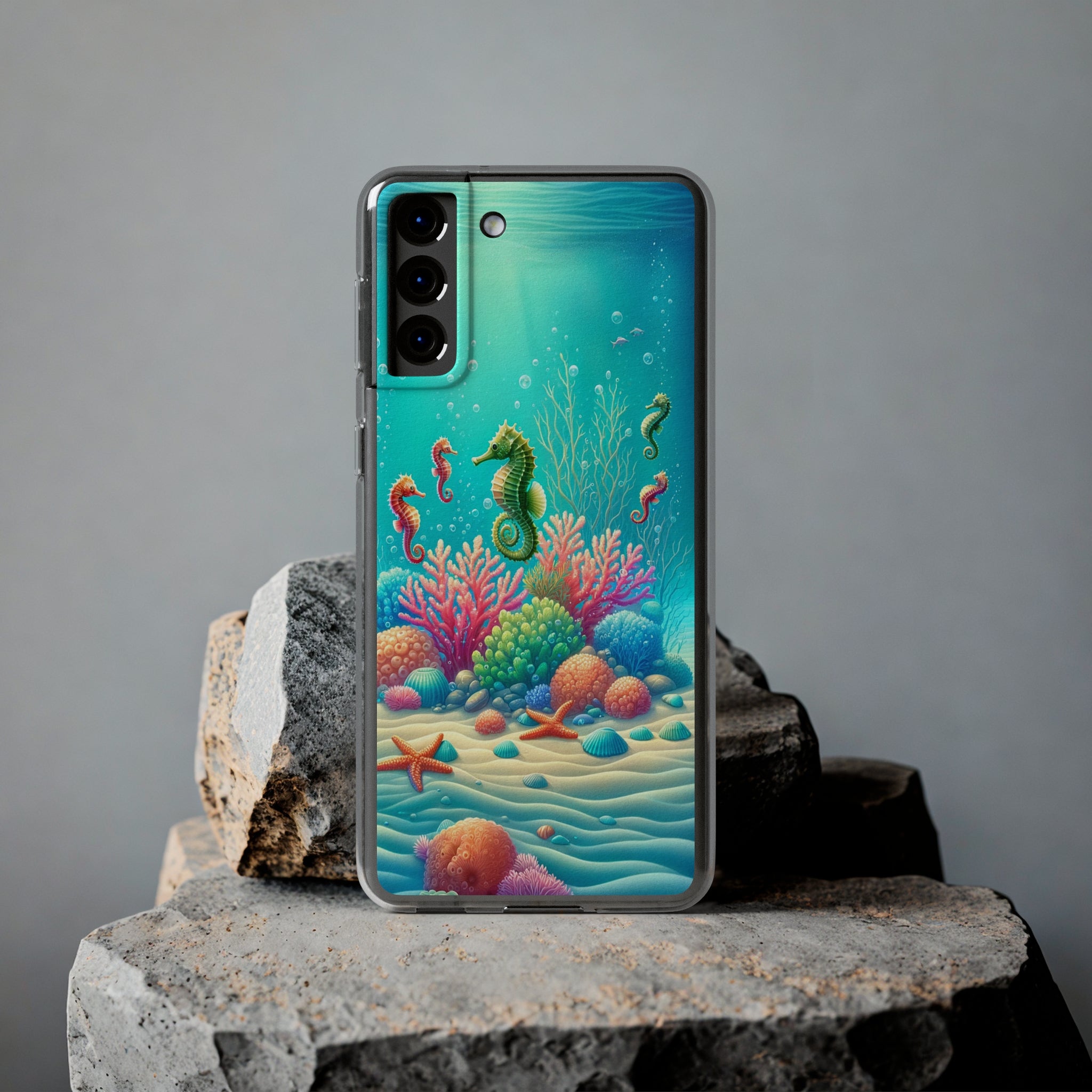 Seahorses - Soft Phone Case