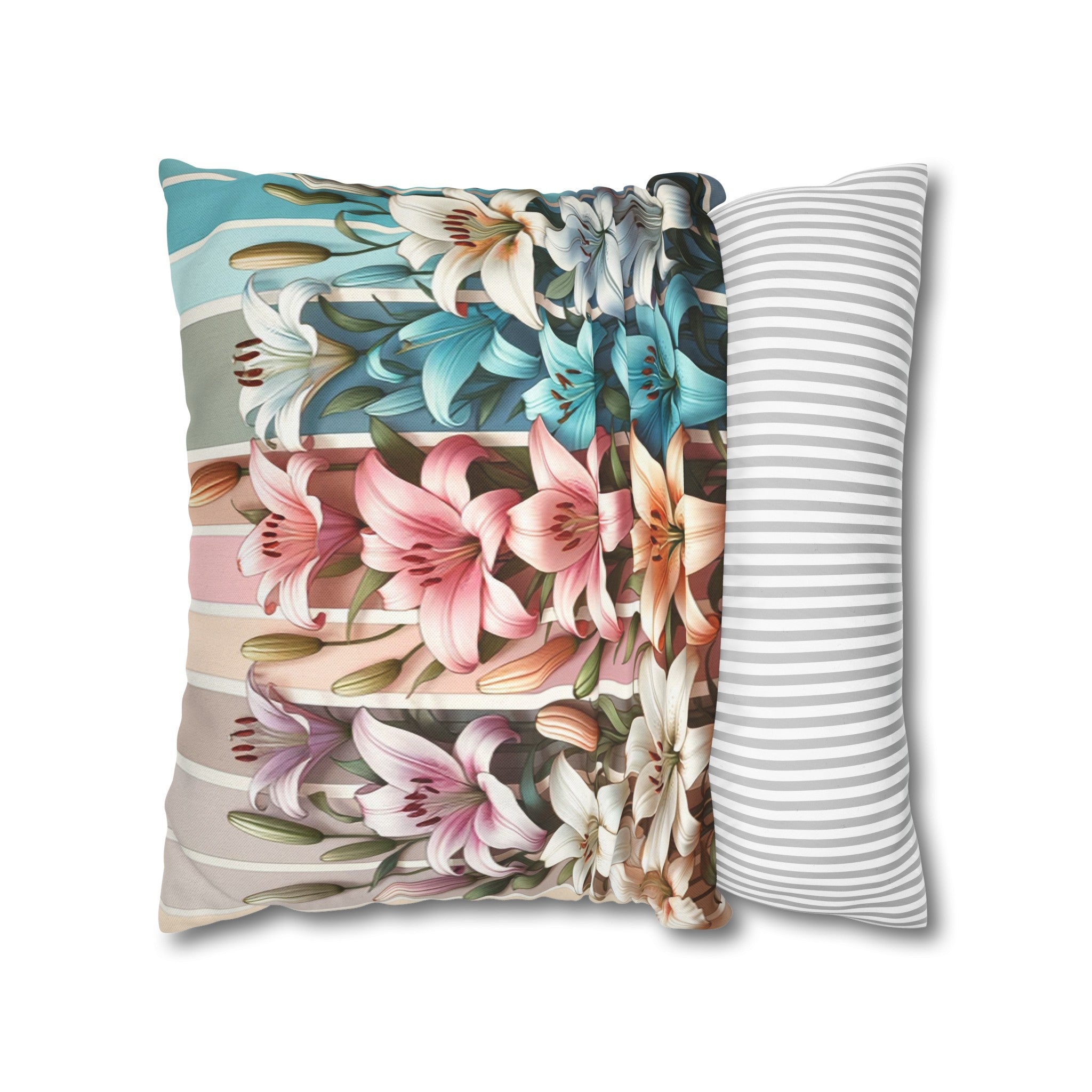 Lilies 4 - Polyester Square Pillowcase