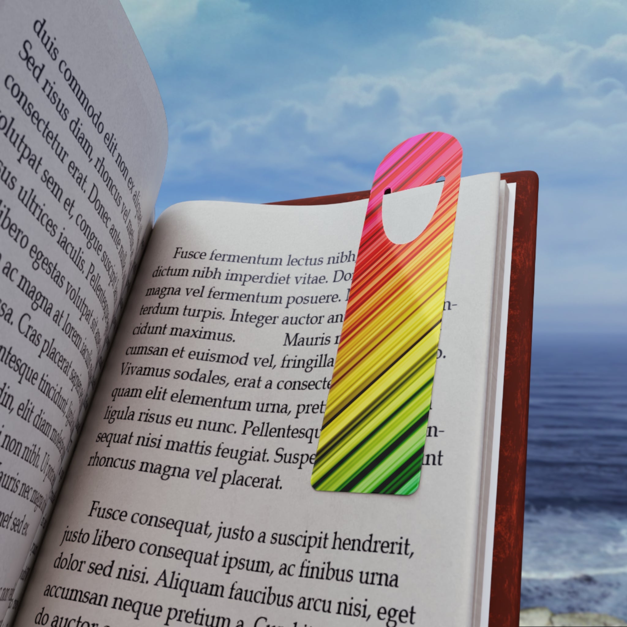 Neon, diagonal lines 4 - Bookmark