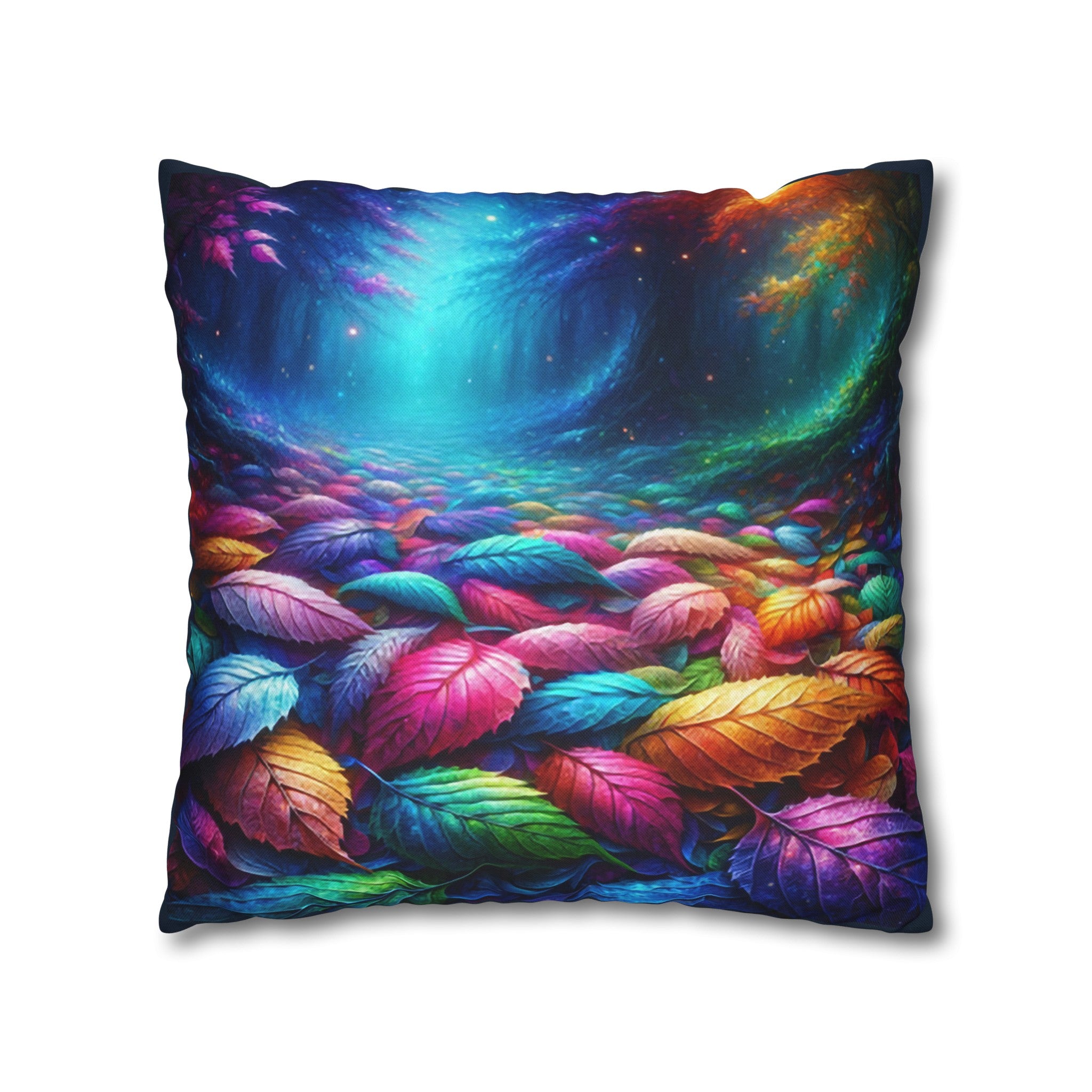 Magical Leaves 1 -  Polyester Square Pillowcase