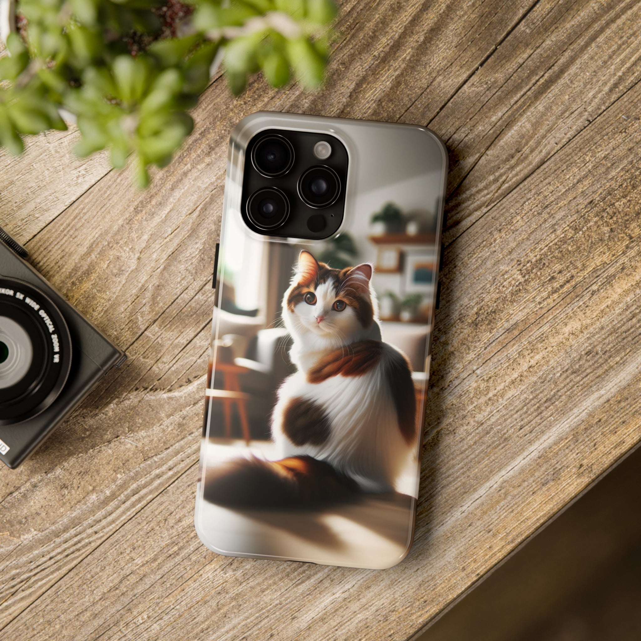 White-brown cat - Tough Phone Case