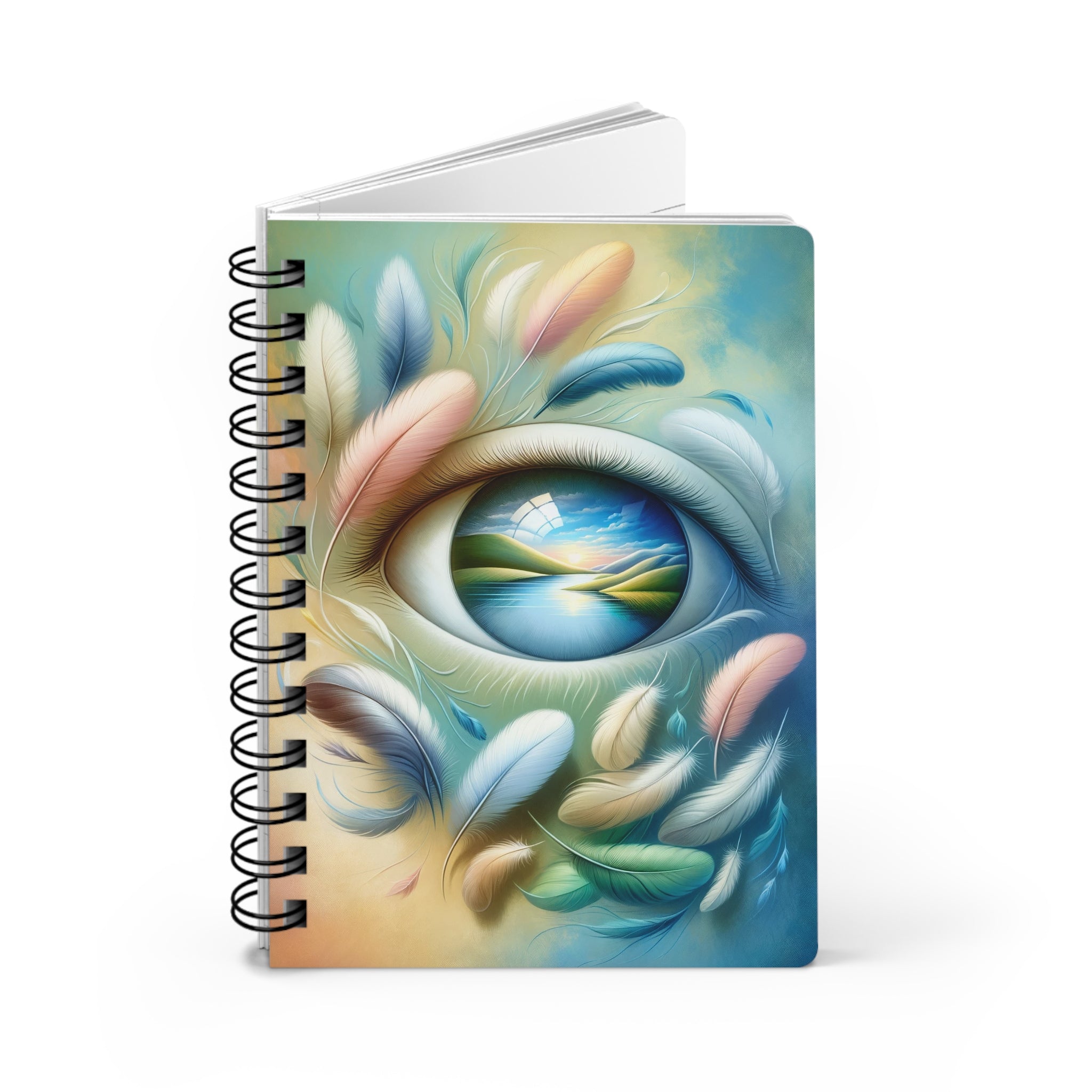 Feathers around the eye - Spiral Notebook