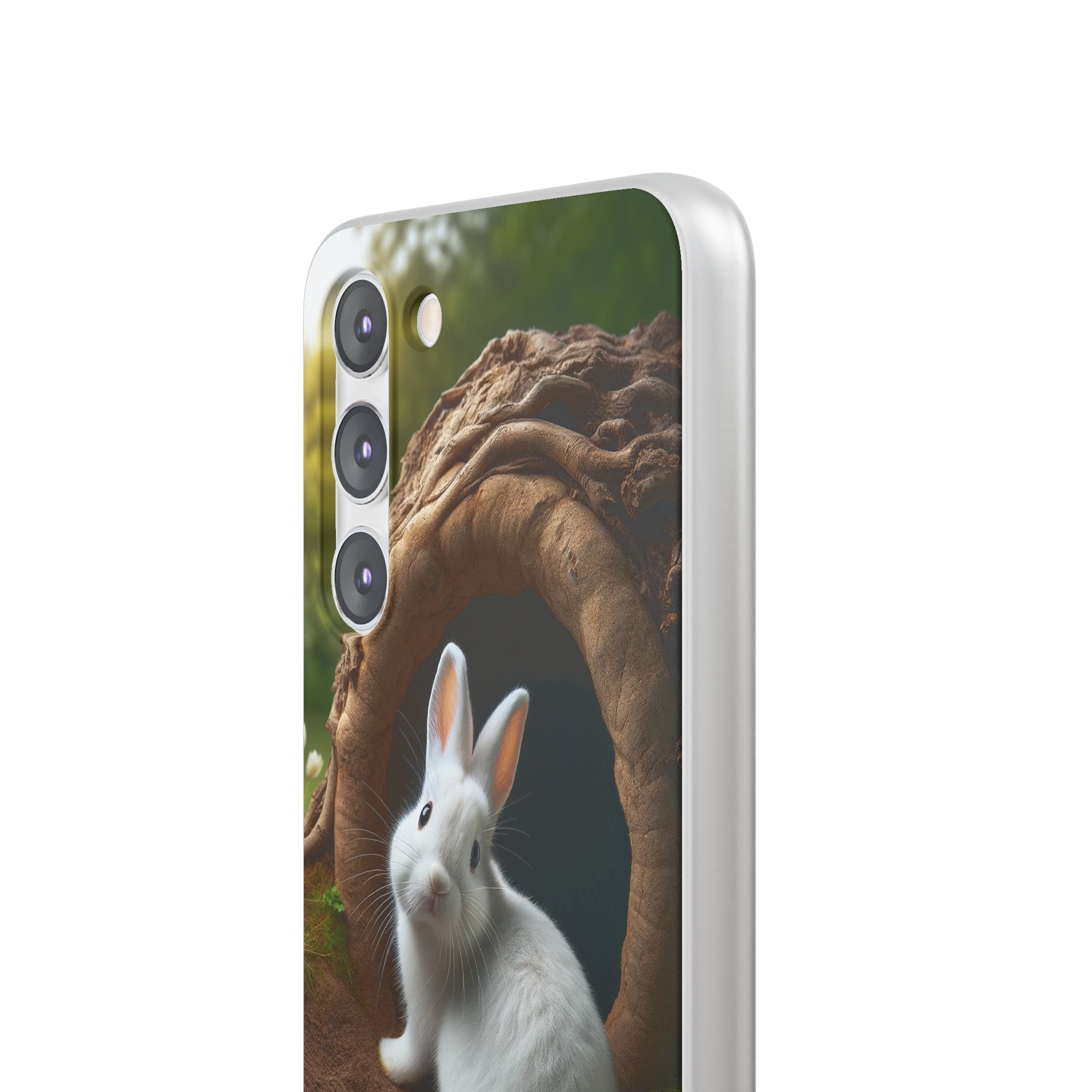 Curious, white rabbit - Flexi Case (Samsung only)