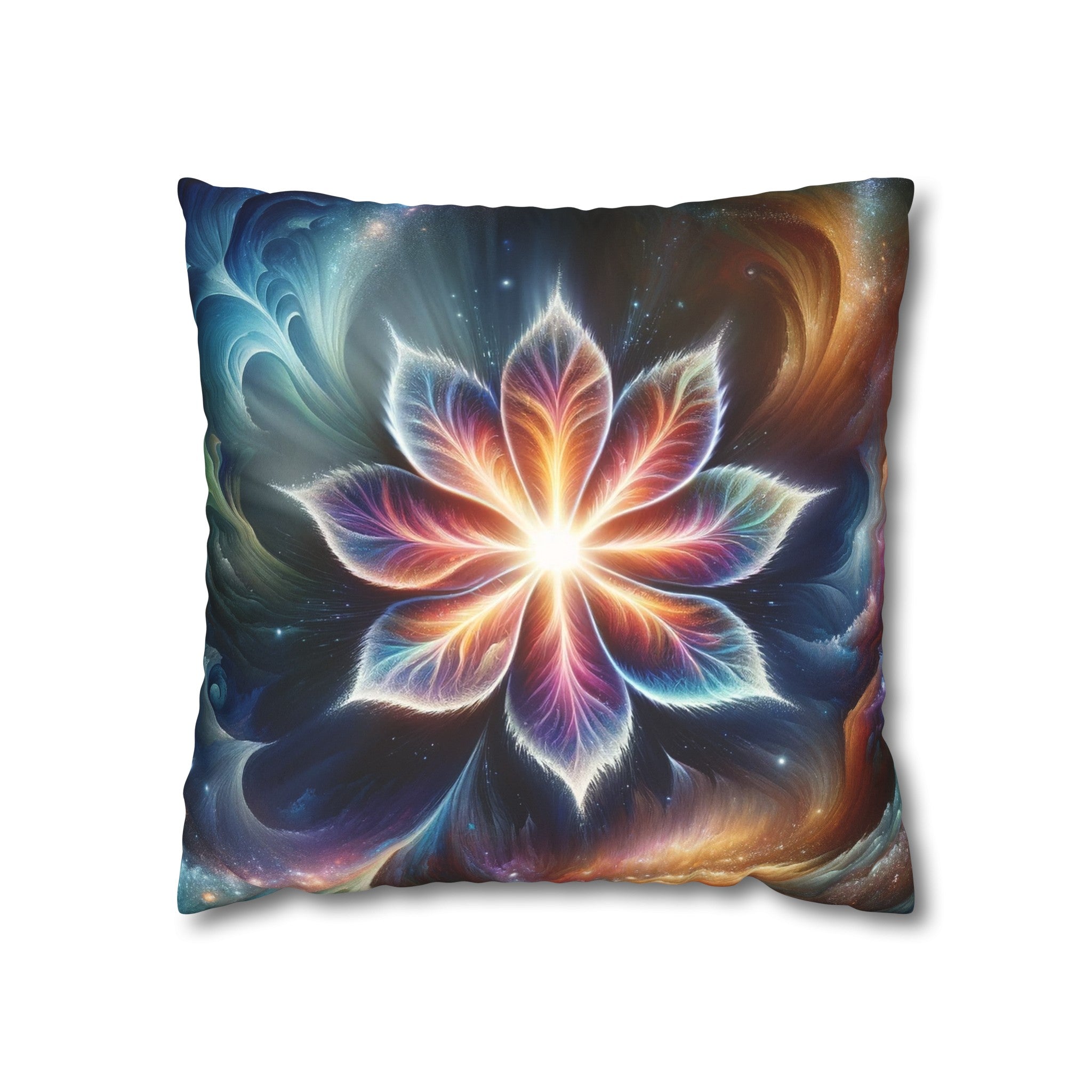 Galaxy-flower (2) - Suede Square Pillowcase