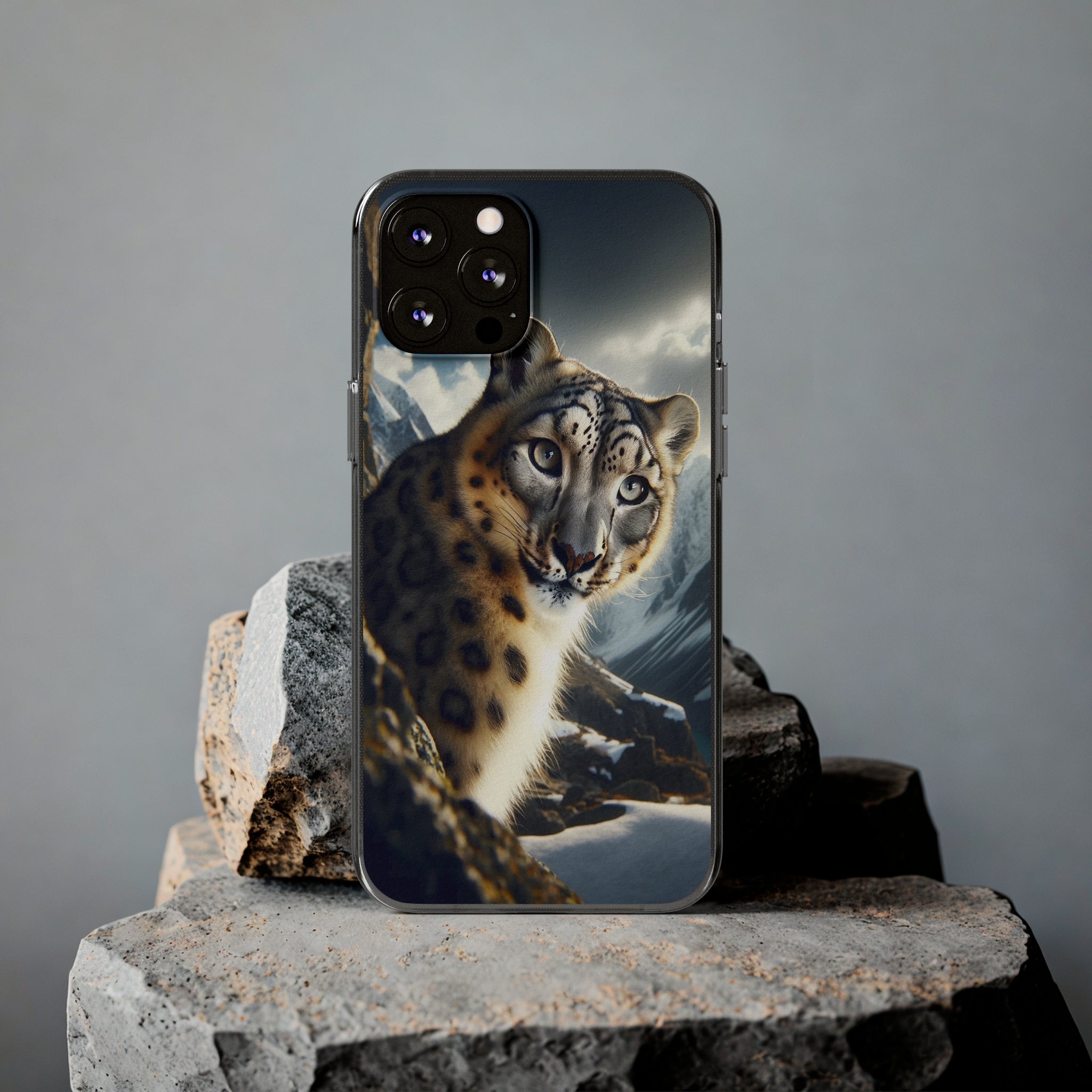 Snow Leopard - Soft Phone Case