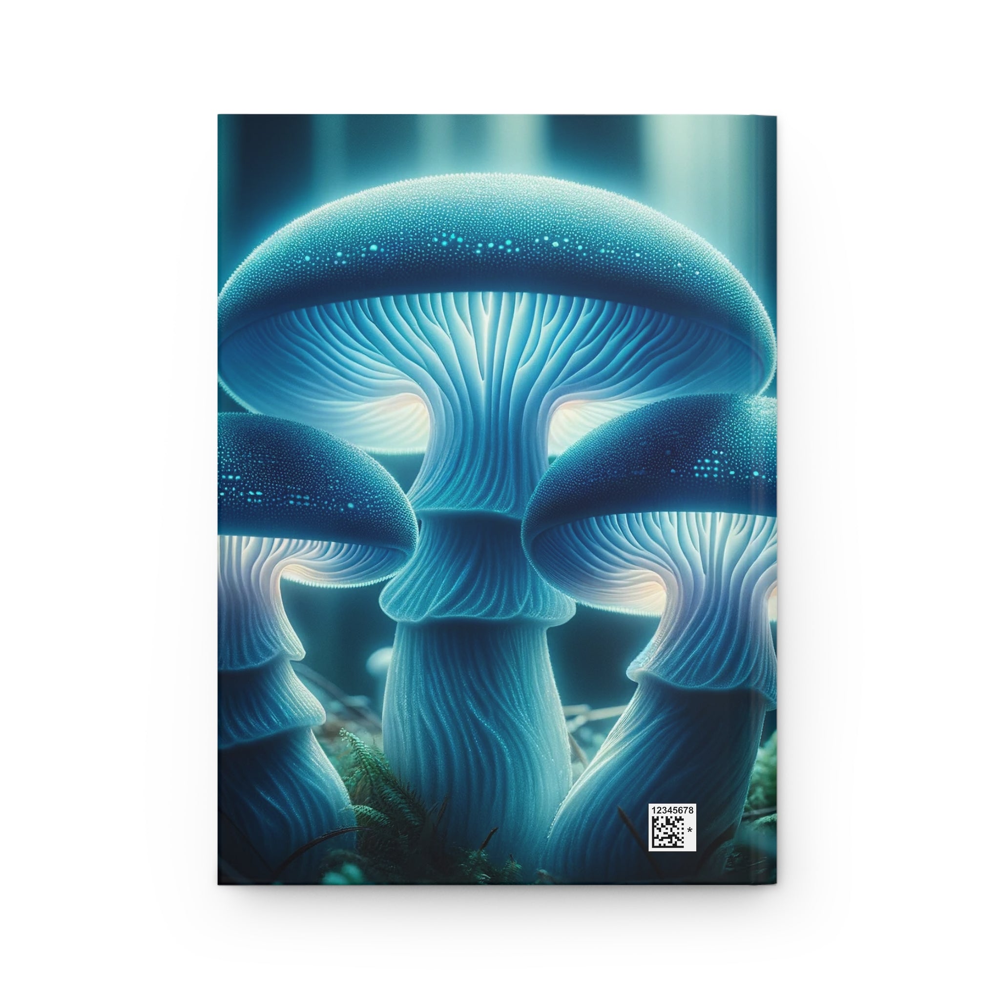 Blue Mushrooms - Hardcover Notebook