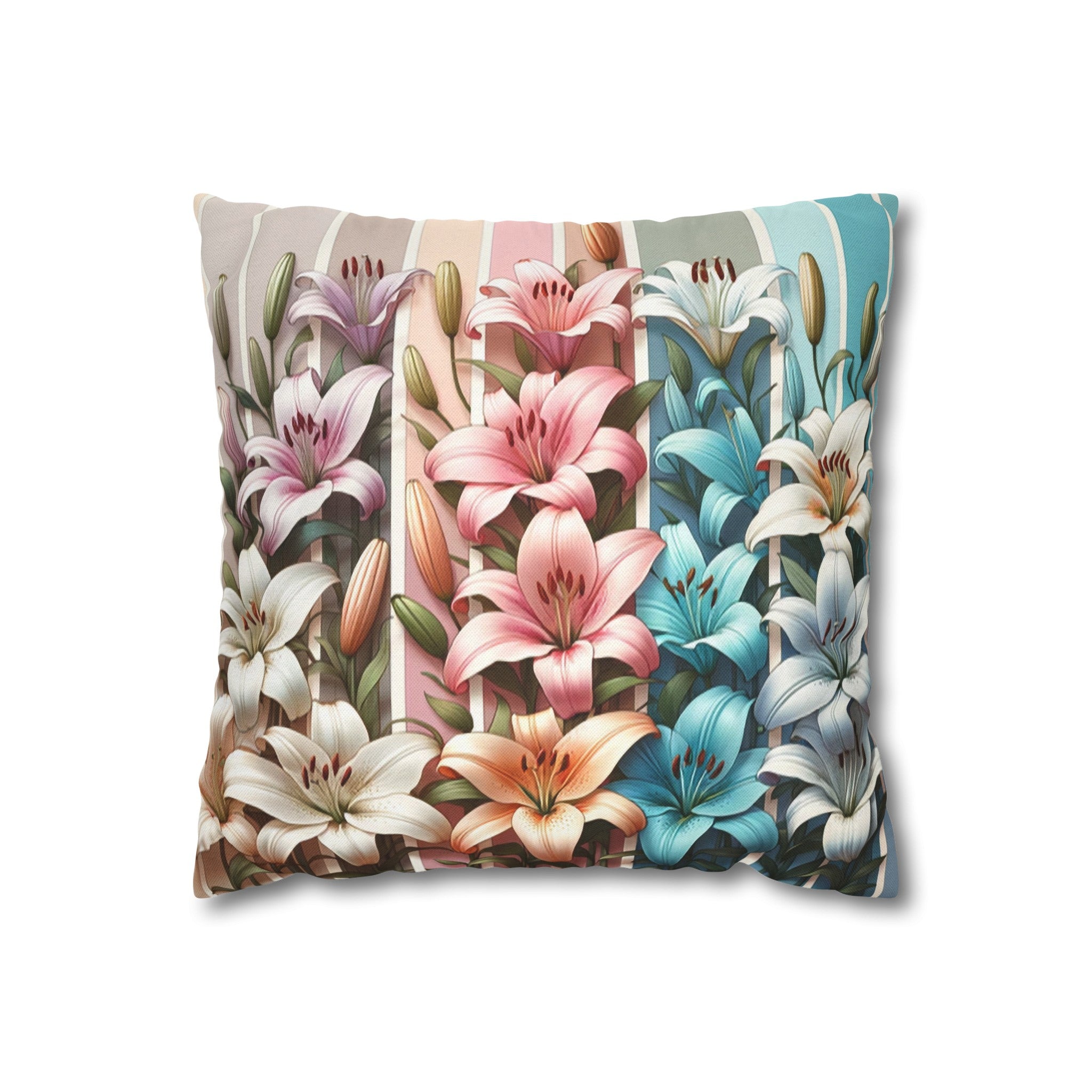 Lilies 4 - Polyester Square Pillowcase