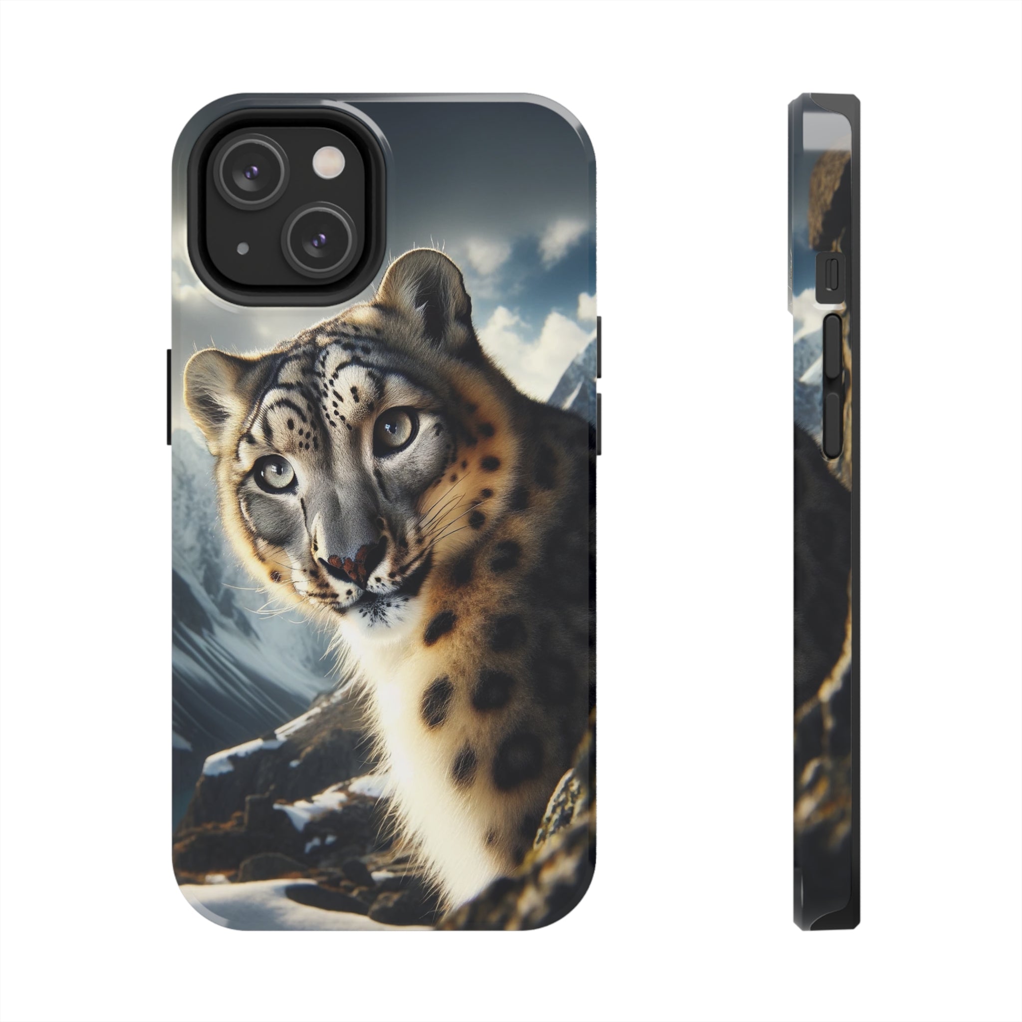 Curious Snow Leopard - Tough Phone Case