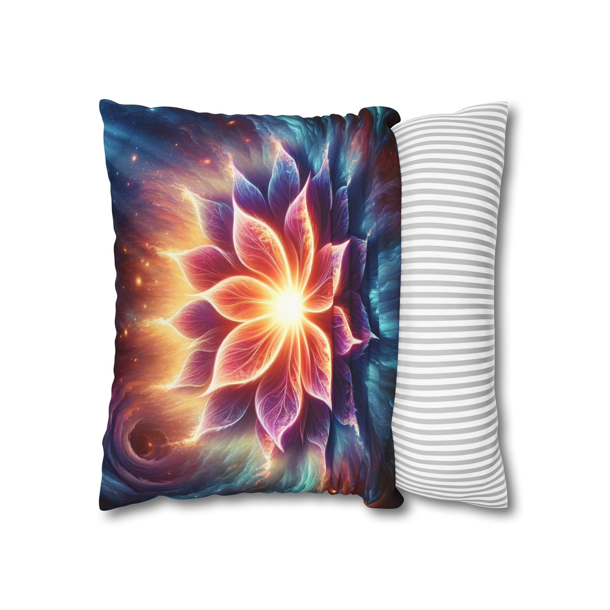 Galaxy-flower 1 - Spun Polyester Square Pillowcase