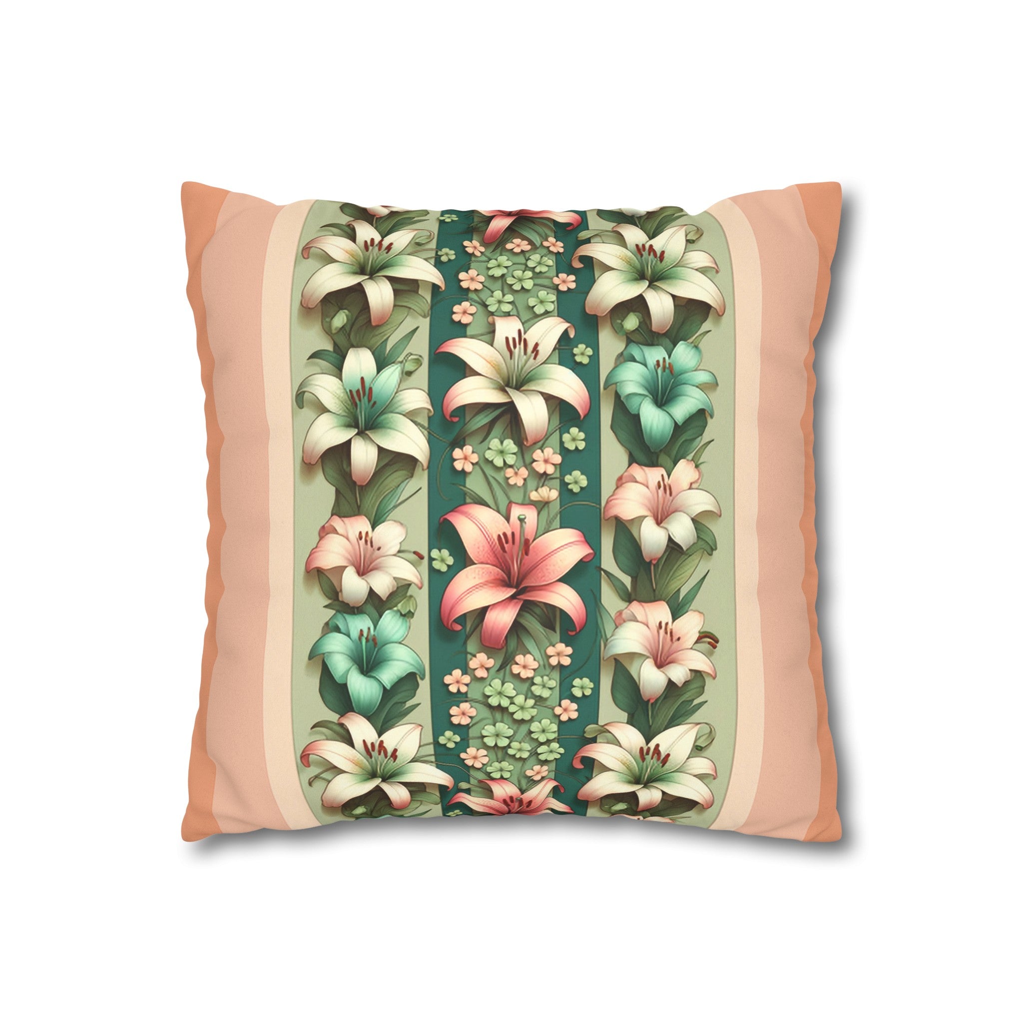 Lilies (3) - Suede Square Pillowcase