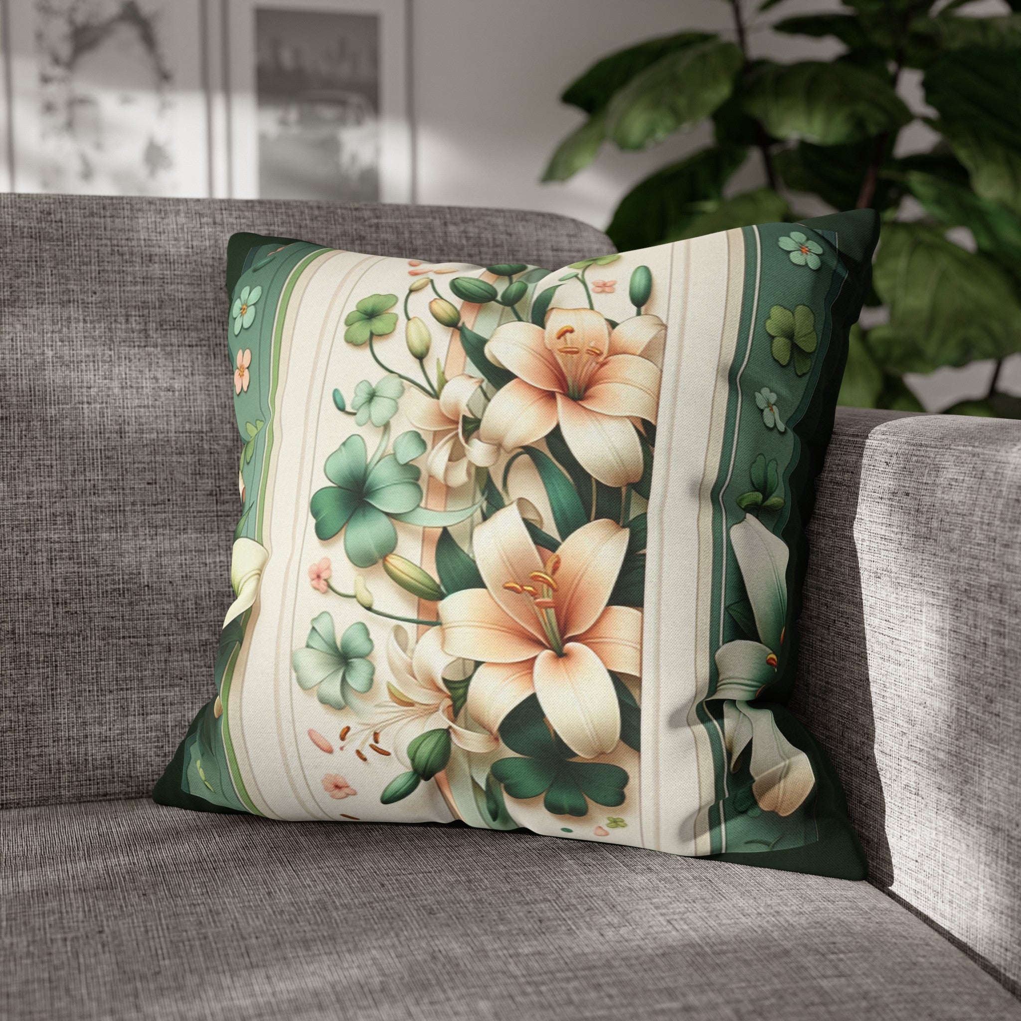 Lilies 2 - Polyester Square Pillowcase