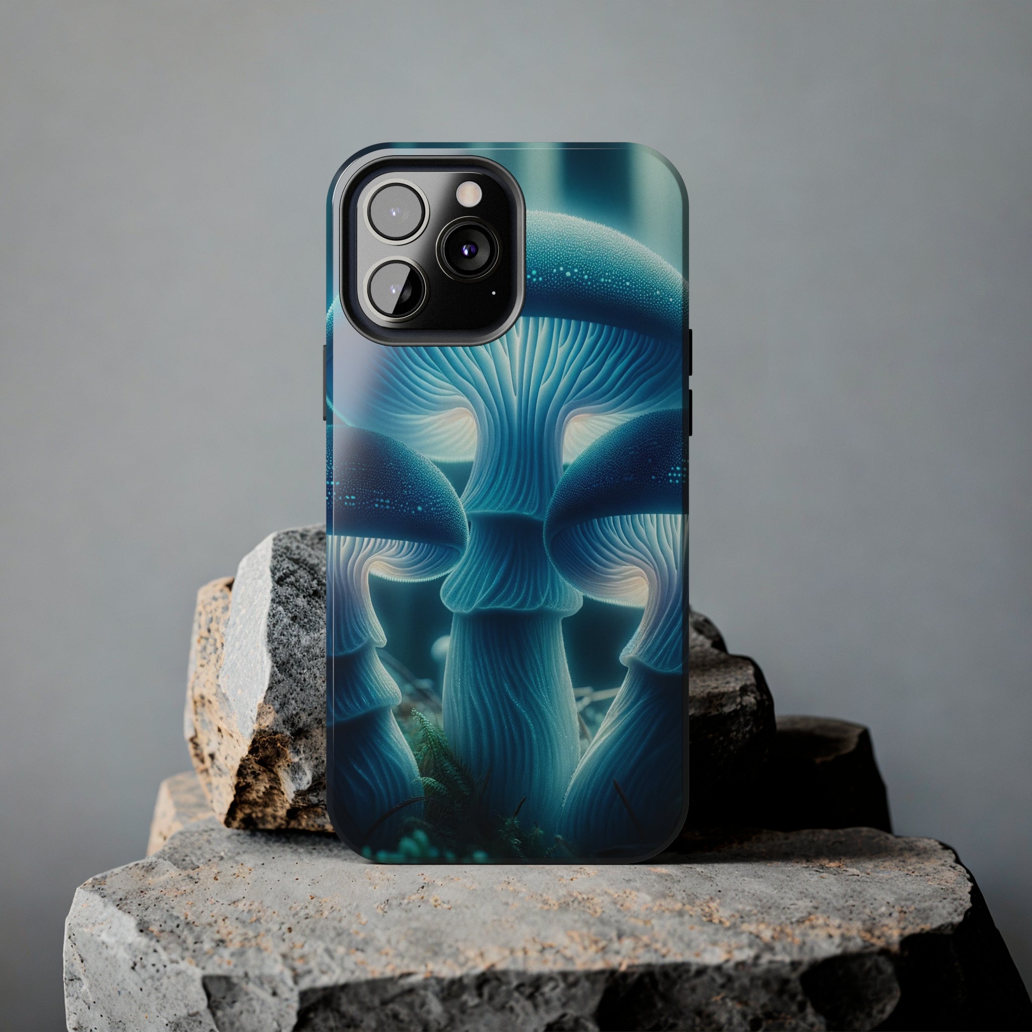 Blue Mushrooms - Tough Phone Case