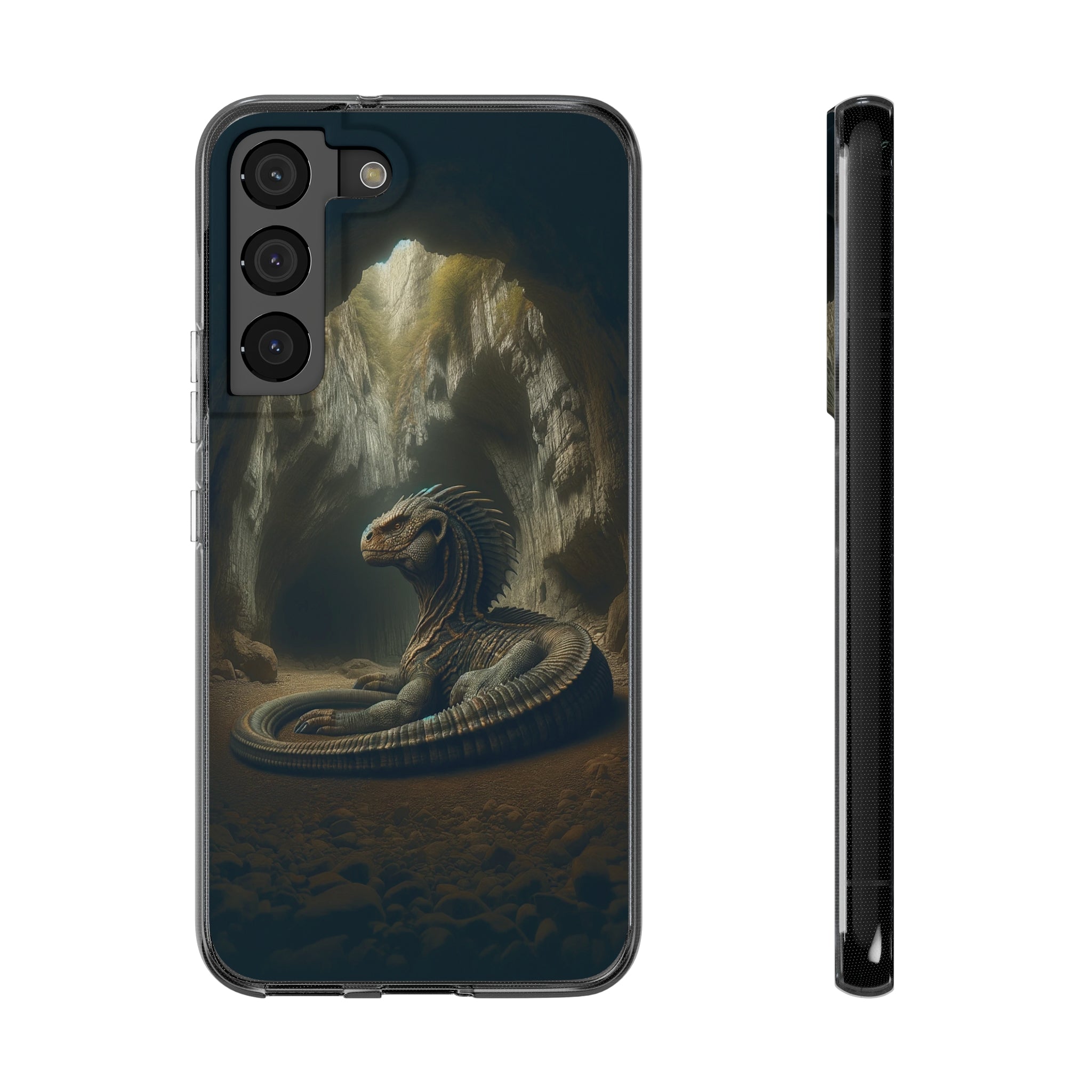 Basilisk in a cave - Soft Phone Case