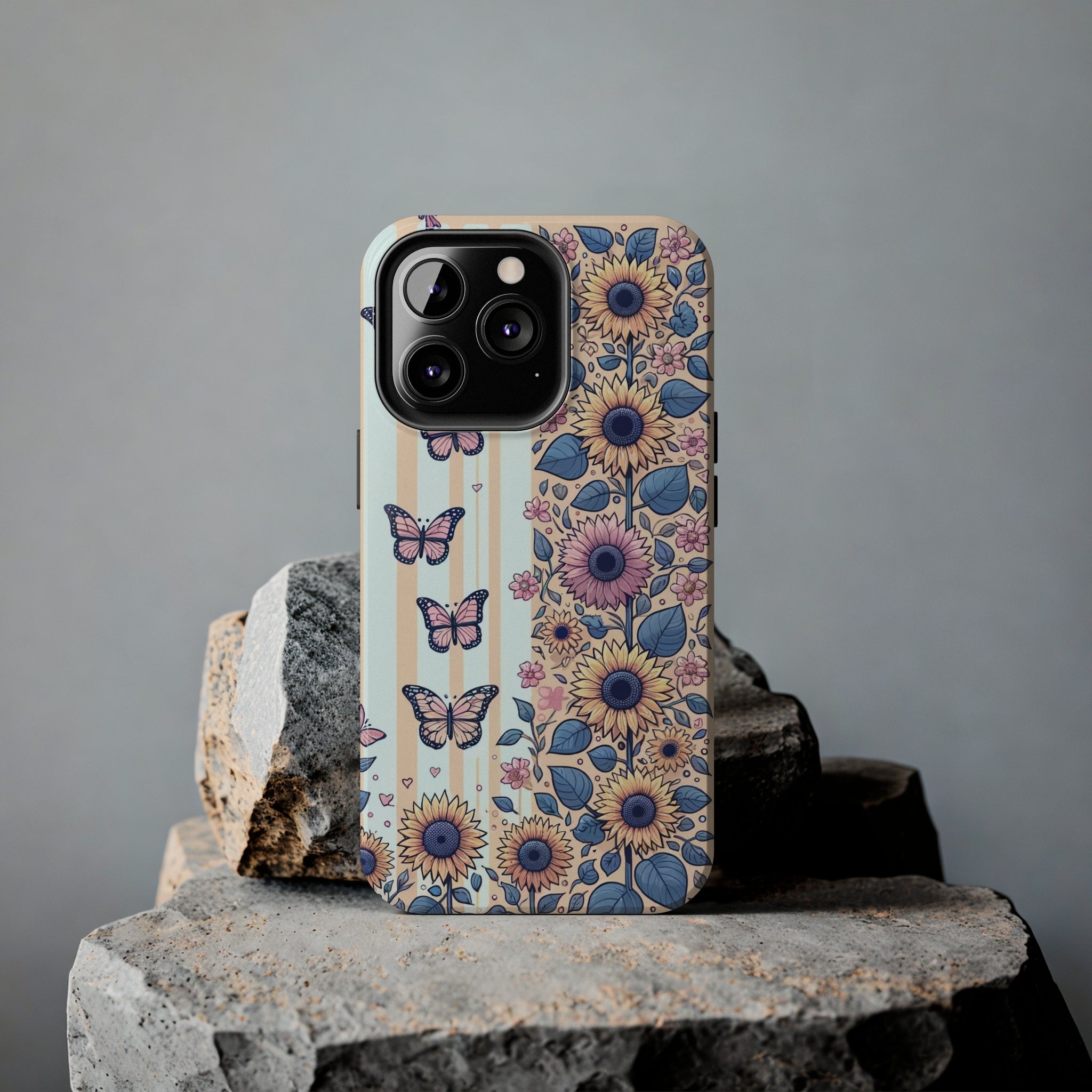 Butterflies and Sunflowers - Tough Phone Case