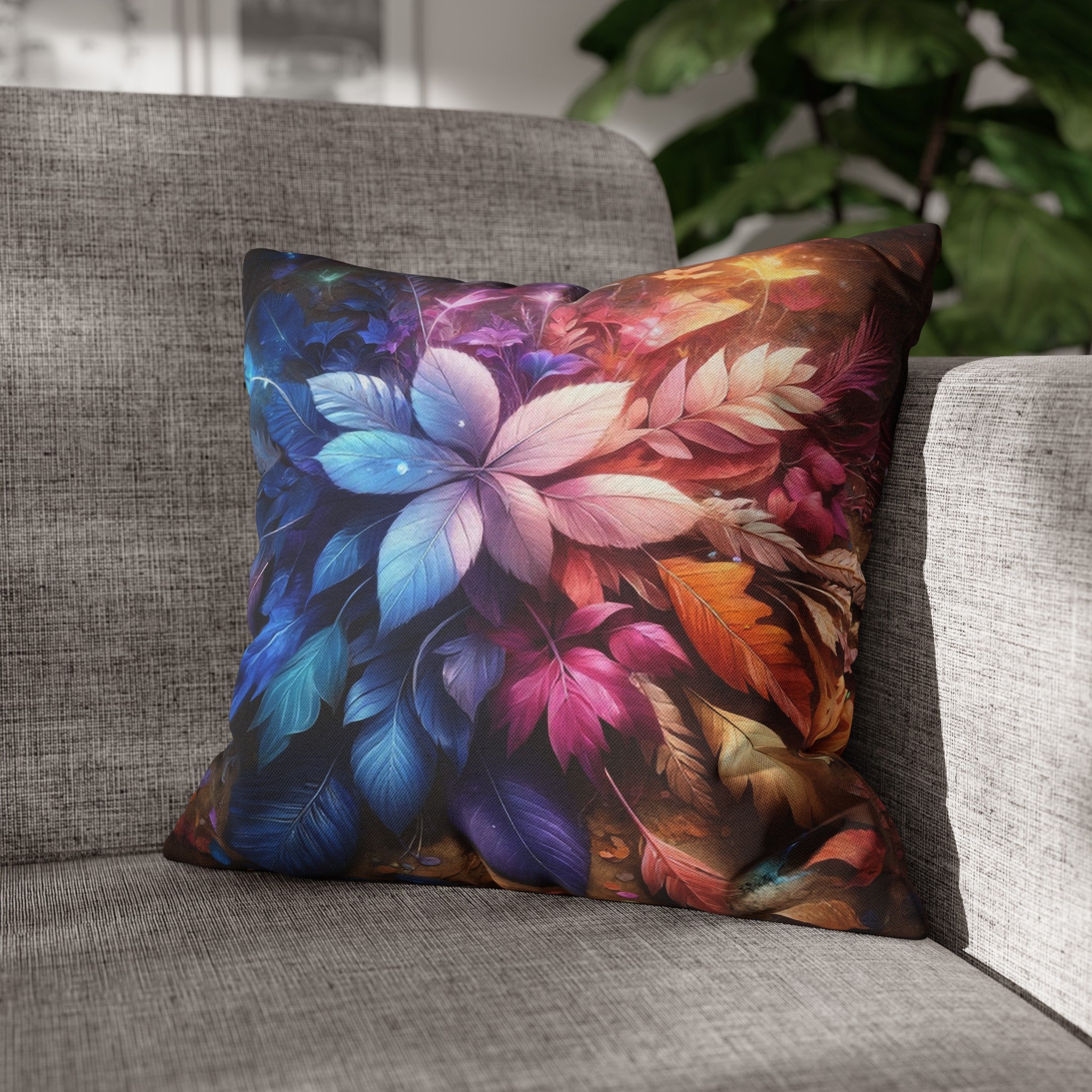 Magical Leaves 2 - Polyester Square Pillowcase