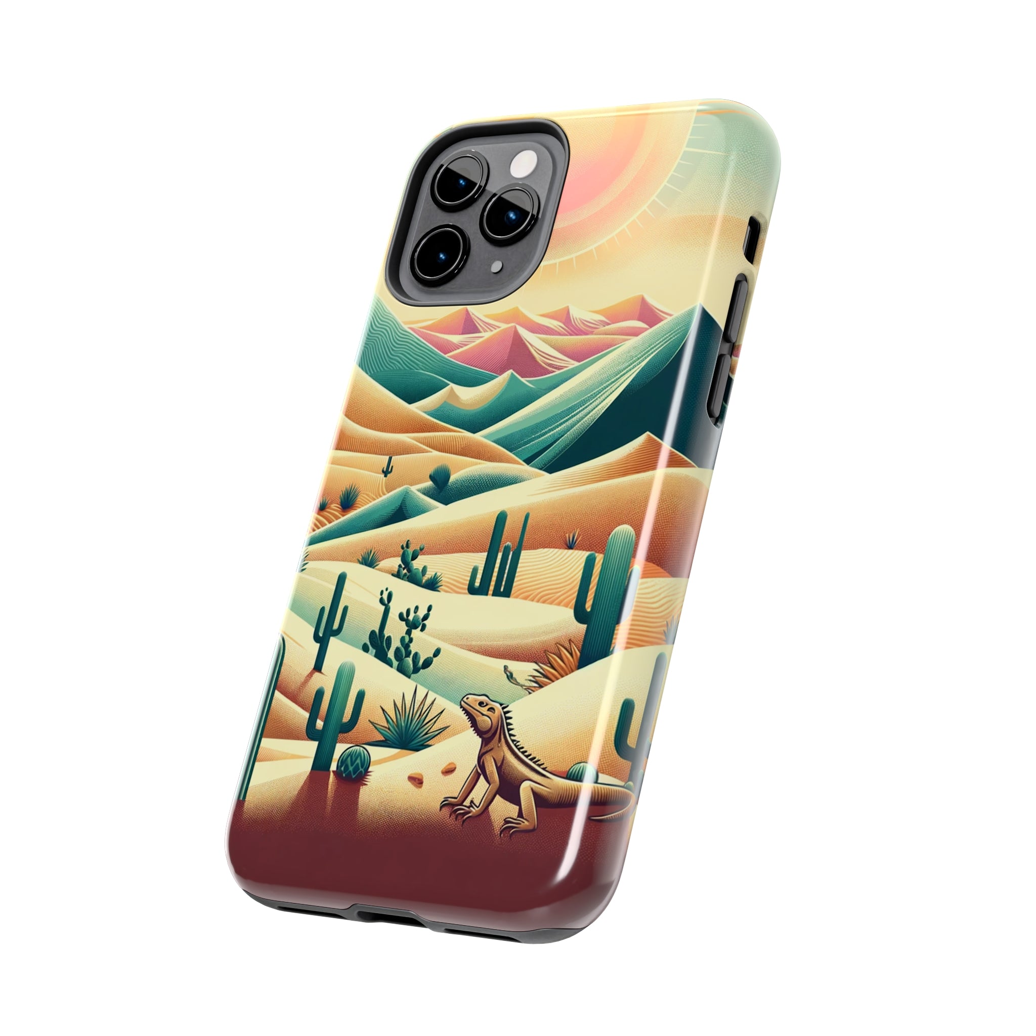 Iguana in the desert - Tough Phone Case