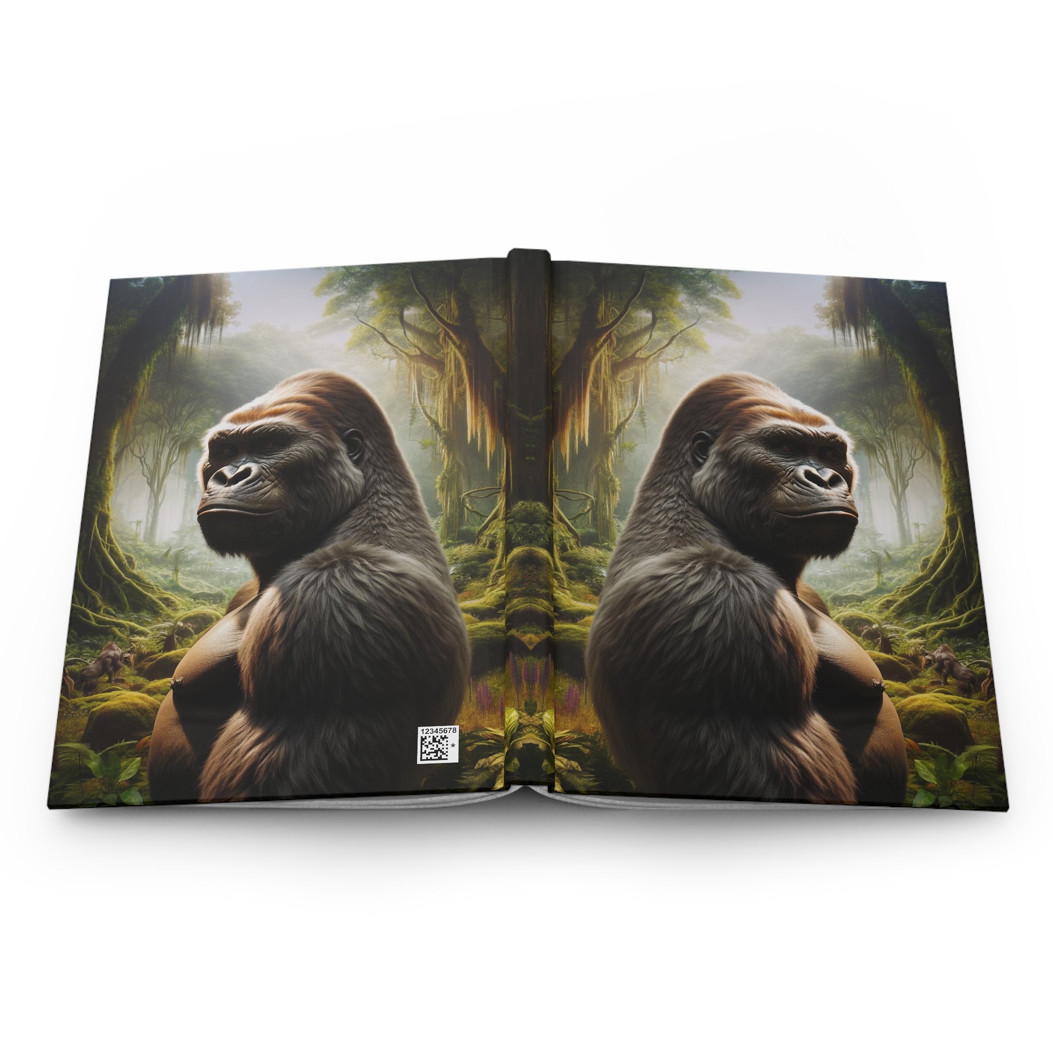 A curious gorilla - Hardcover Notebook