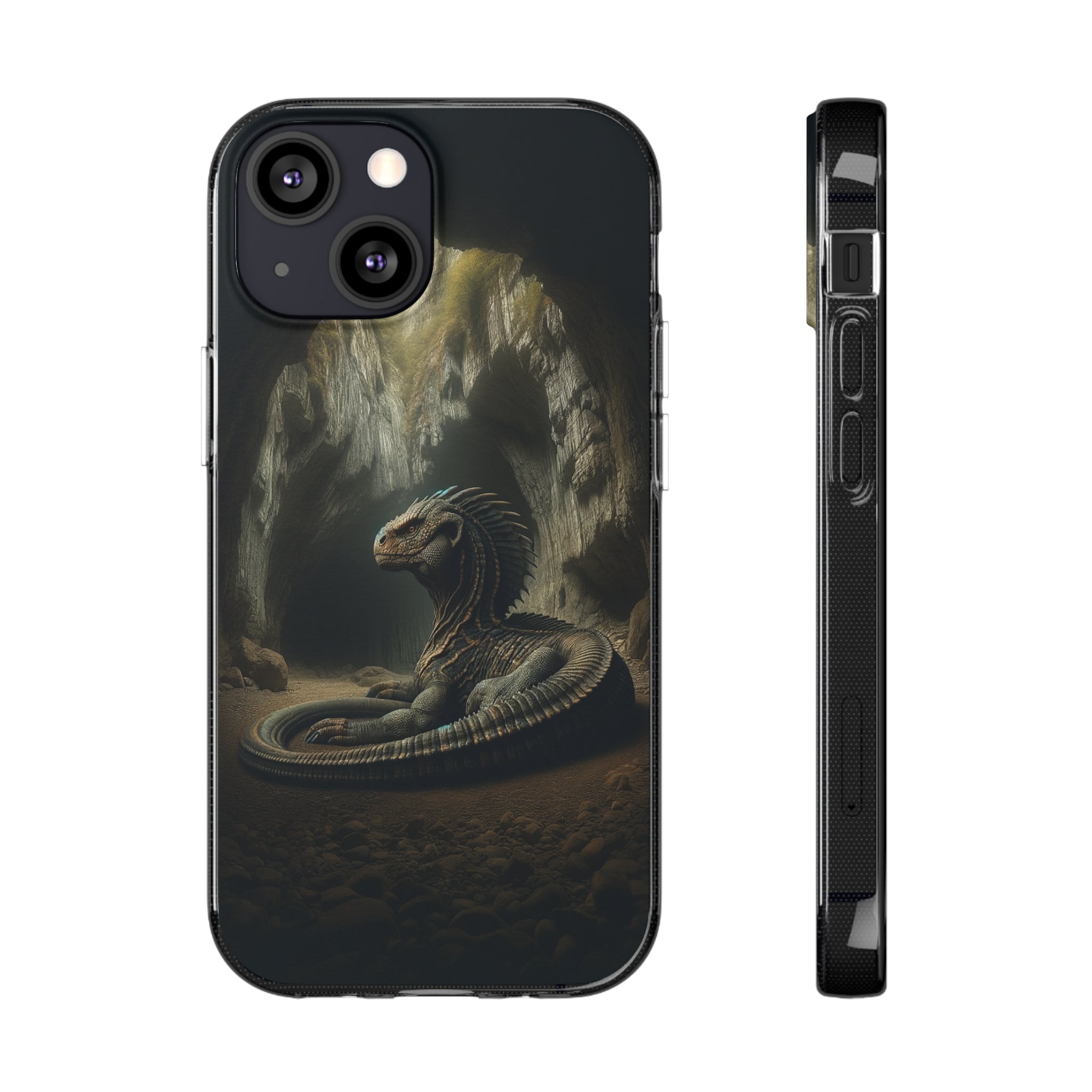 Basilisk in a cave - Soft Phone Case