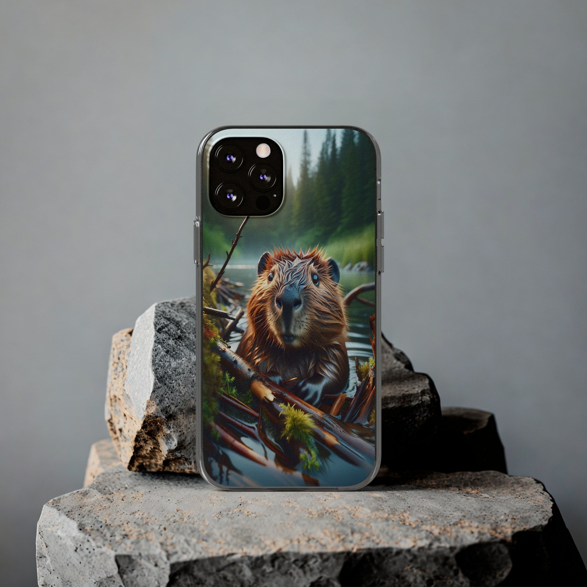 Curious Beaver - Soft Phone Case