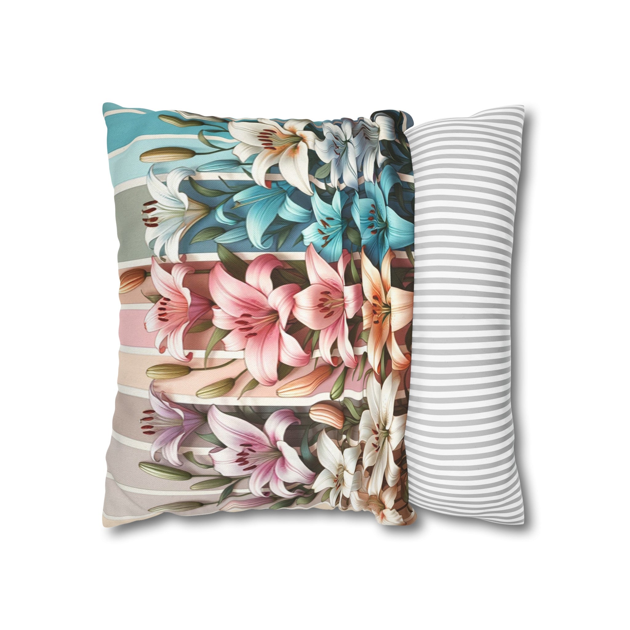 Lilies 4 - Polyester Square Pillowcase