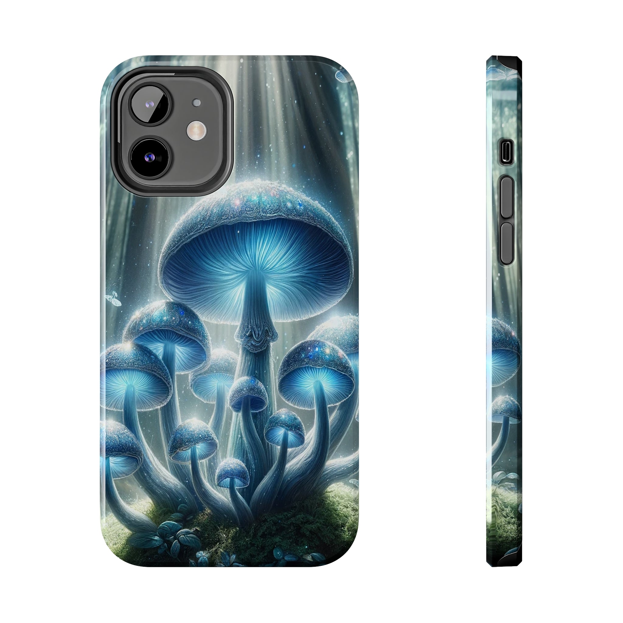 Light blue mushrooms - Tough Phone Case