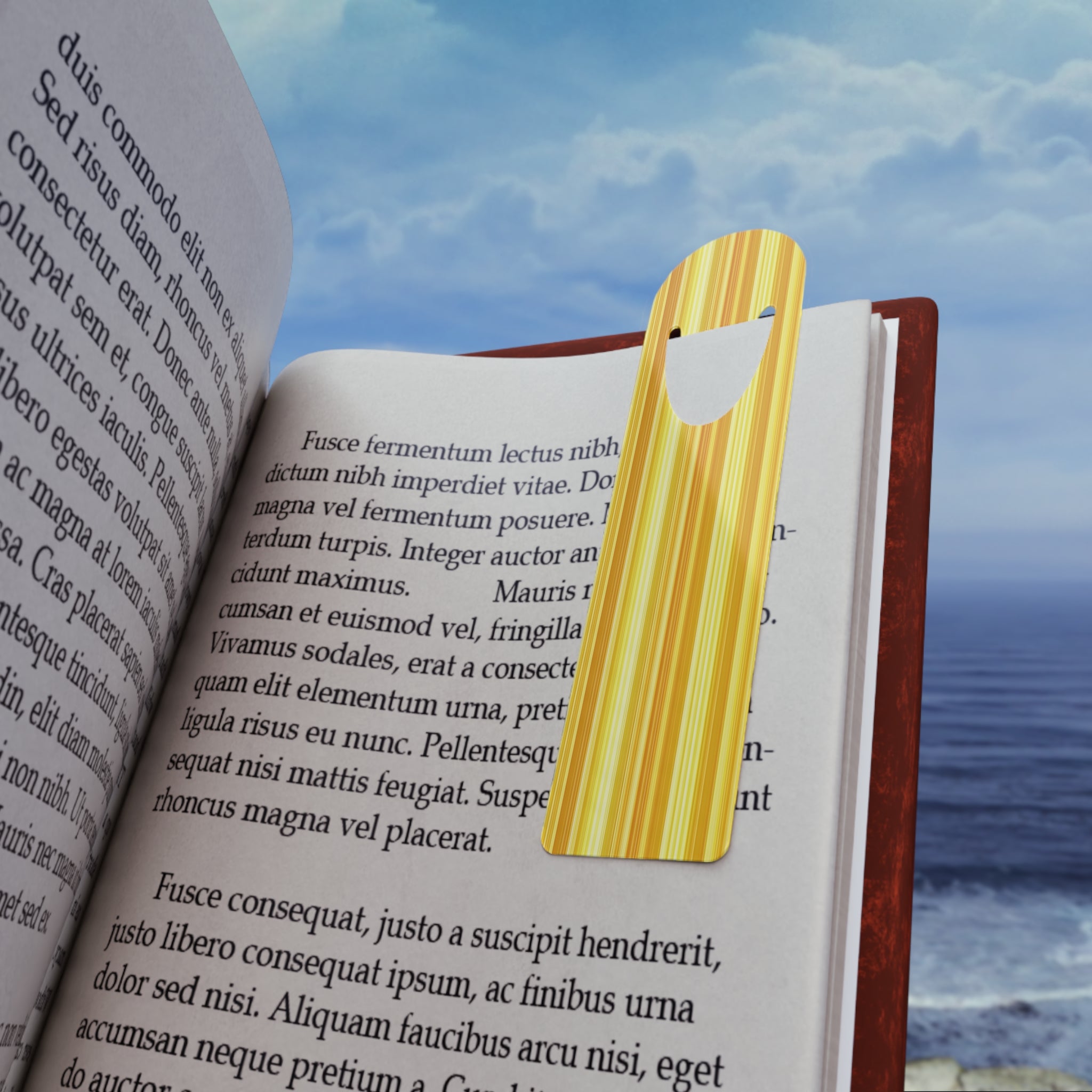 Yellow, vertical lines - Bookmark