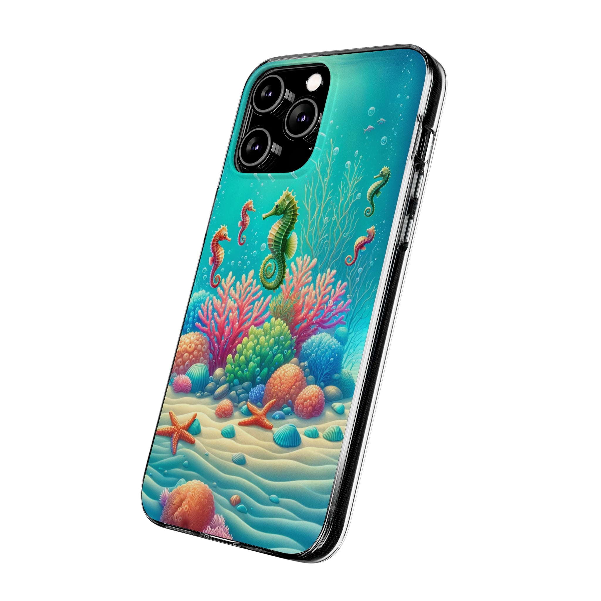 Seahorses - Soft Phone Case