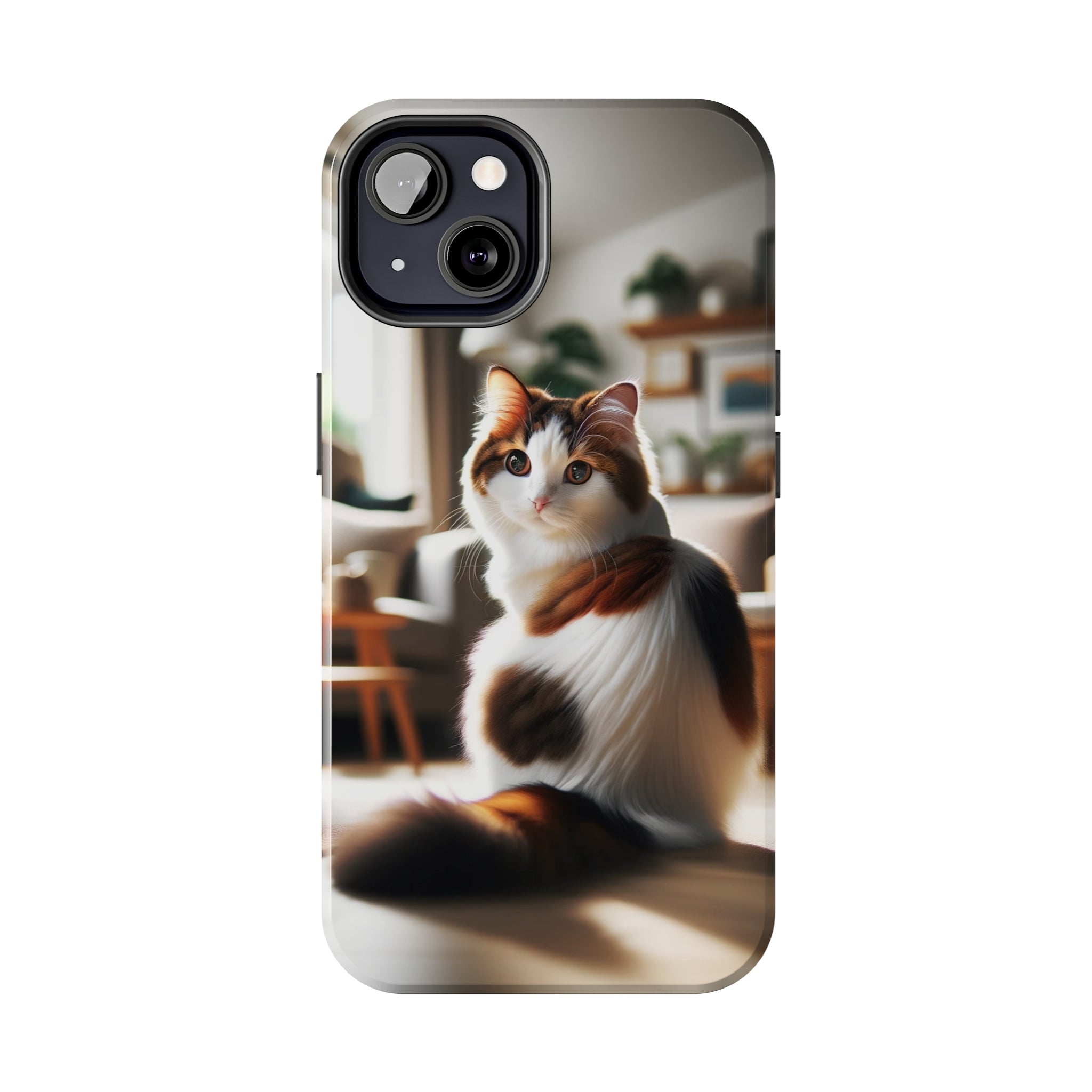 White-brown cat - Tough Phone Case