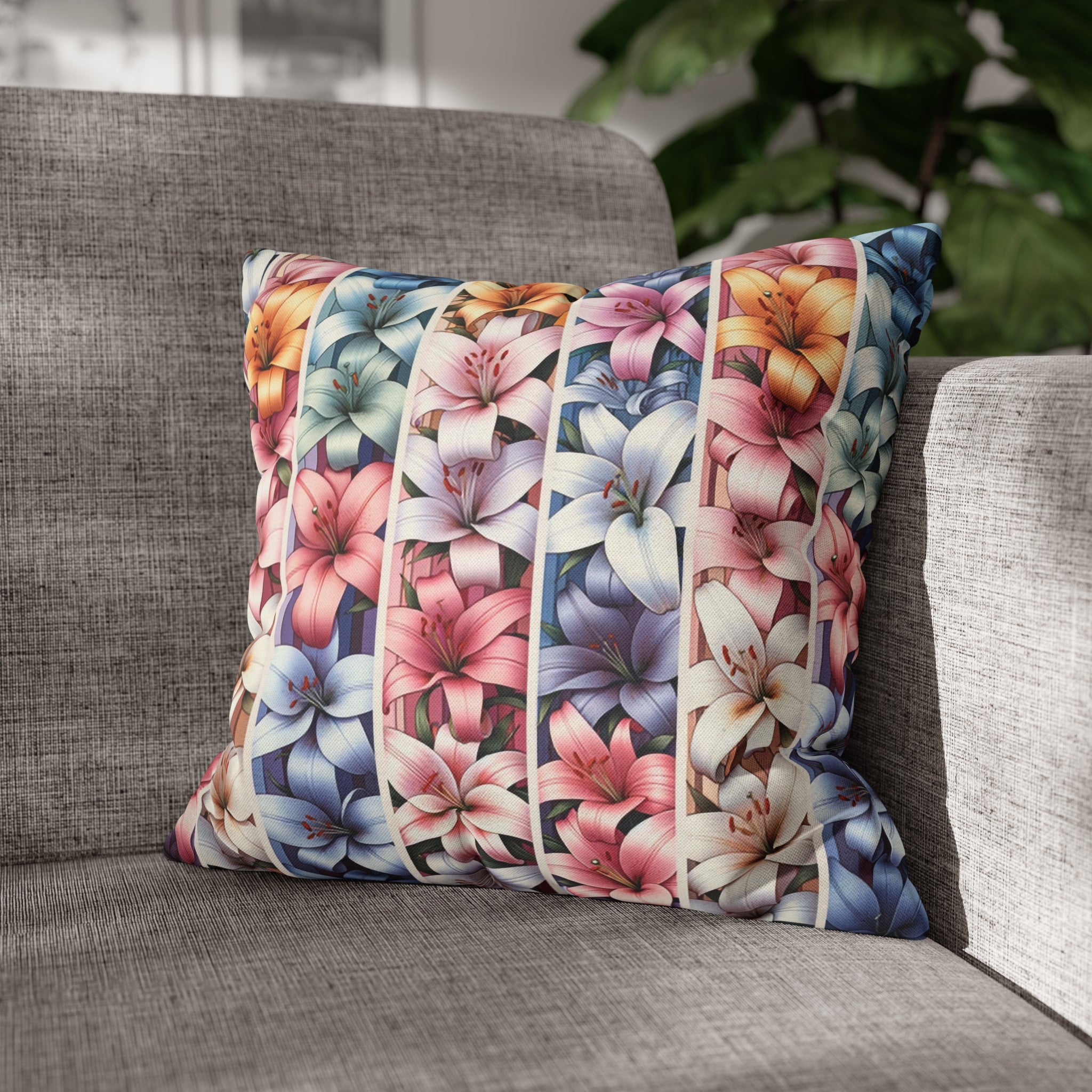 Lilies 5 - Polyester Square Pillowcase