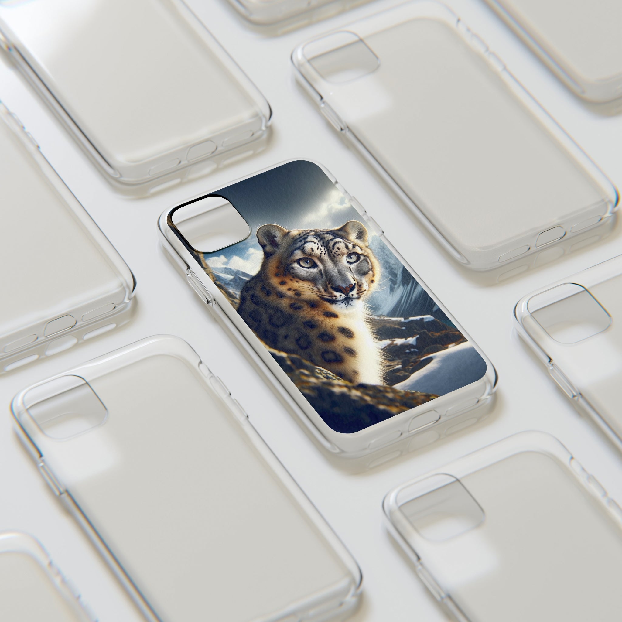 Snow Leopard - Soft Phone Case