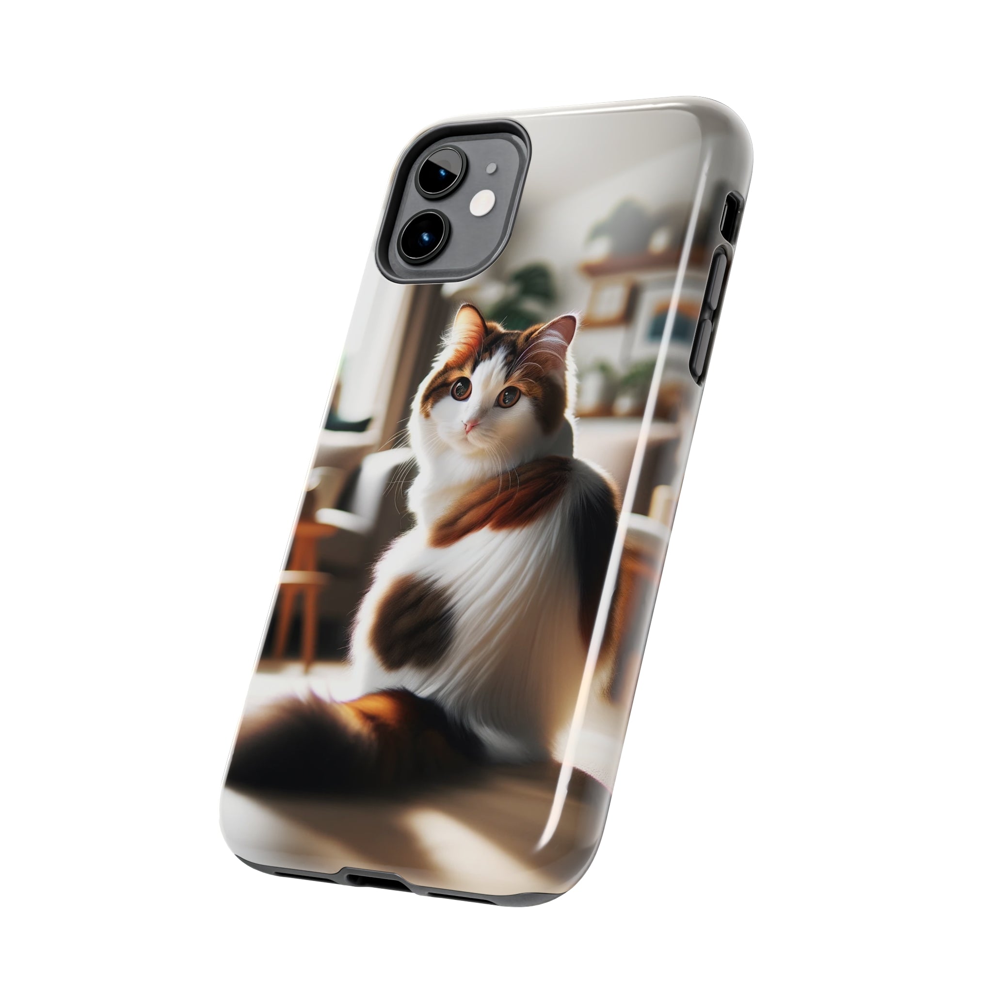 White-brown cat - Tough Phone Case