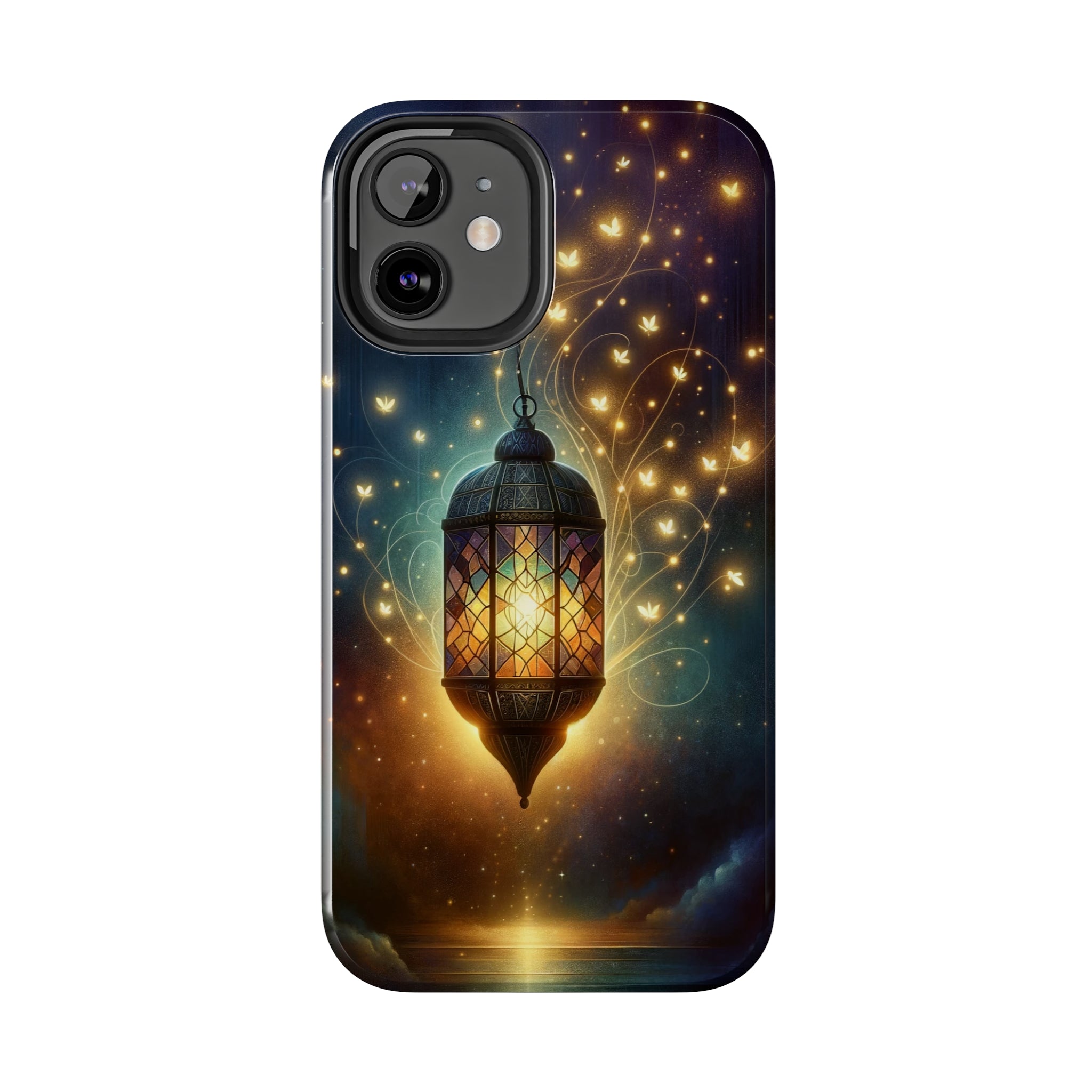 Fireflies around lamp - Tough Phone Case