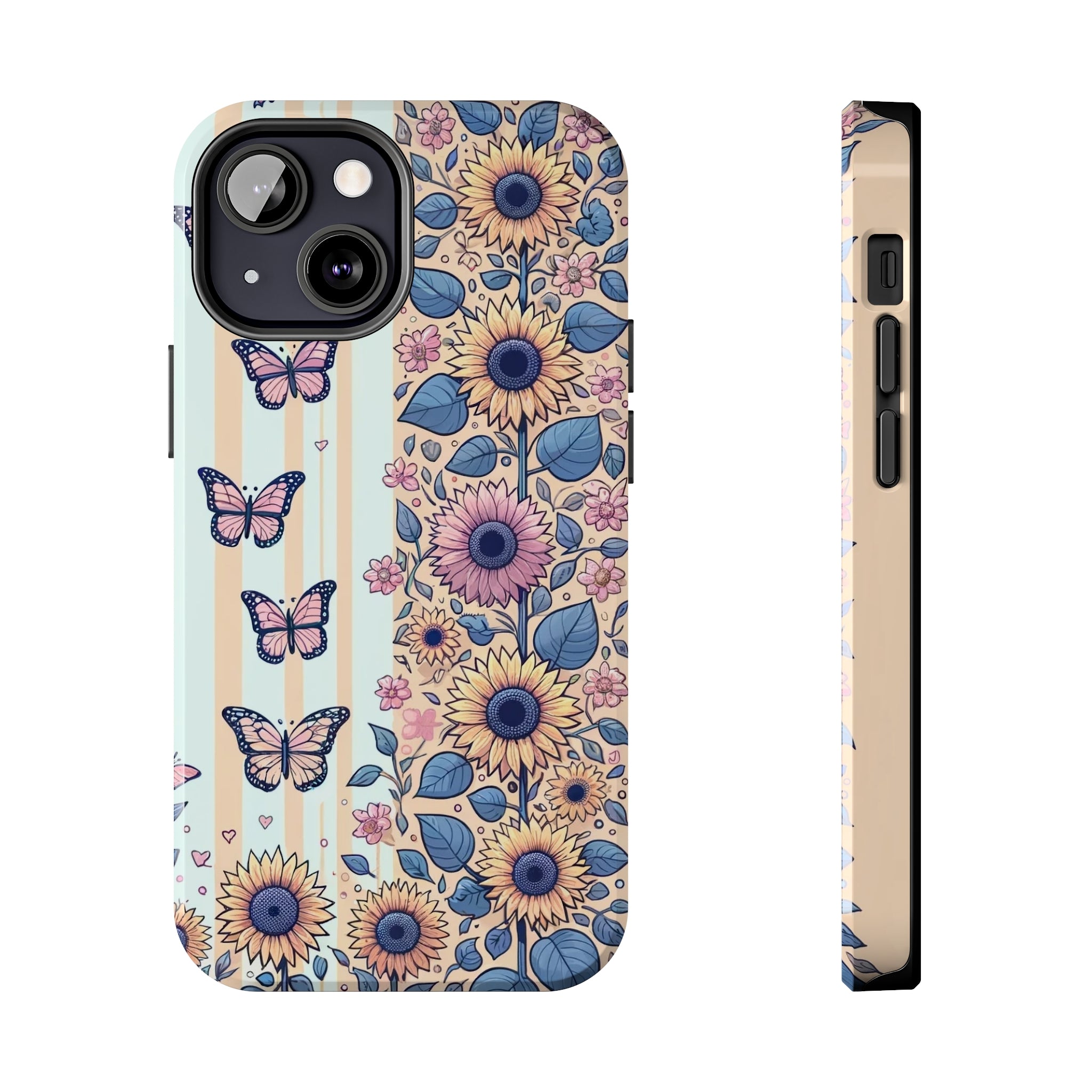 Butterflies and Sunflowers - Tough Phone Case