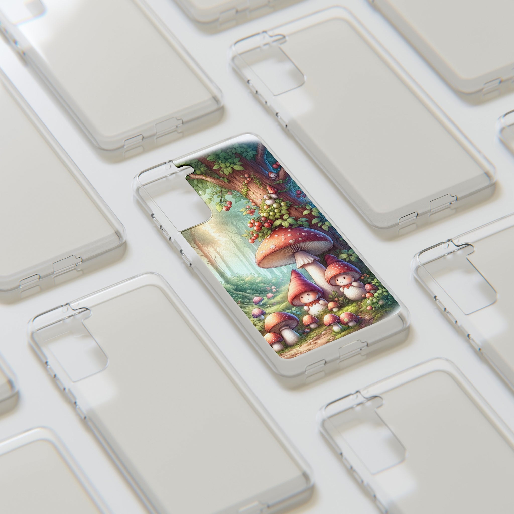 Gnomes and mushrooms - Soft Phone Case