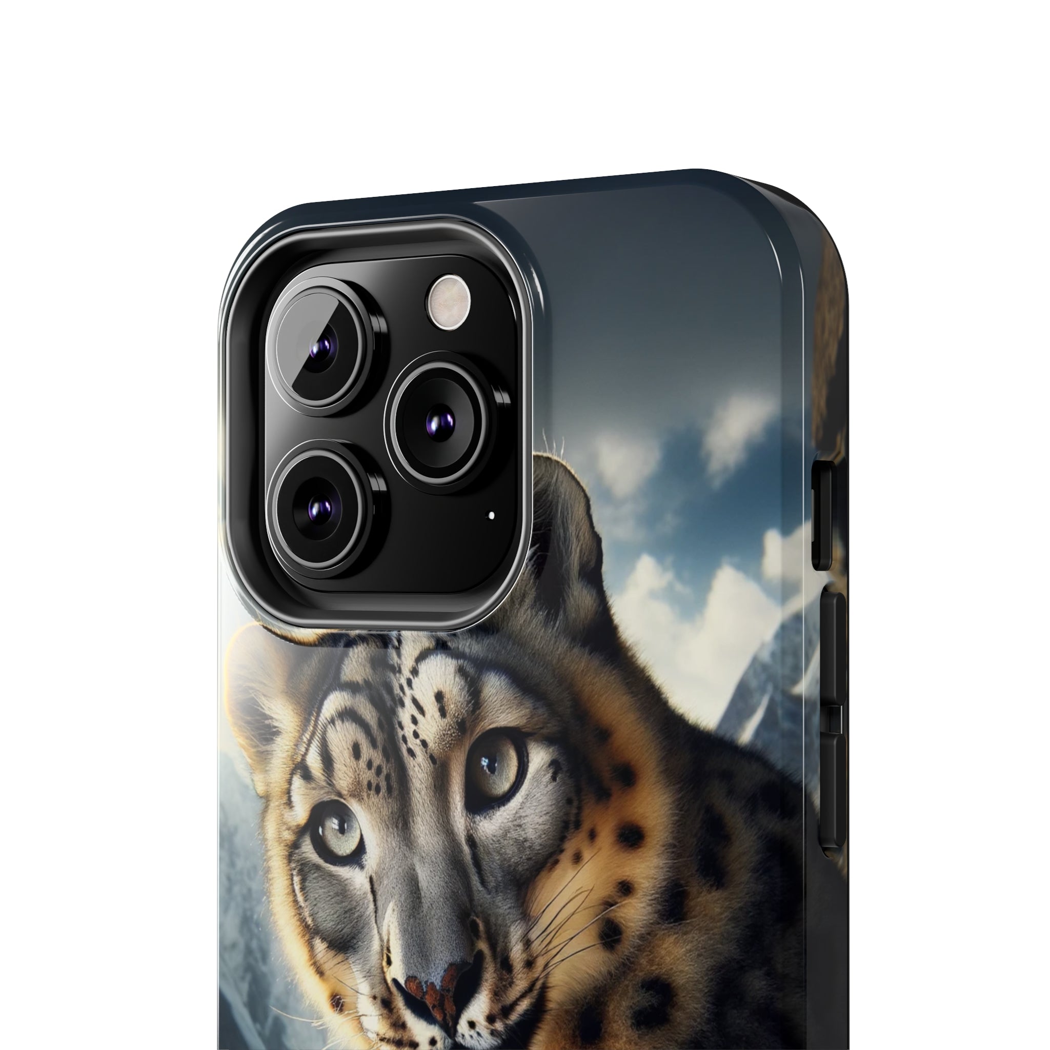 Curious Snow Leopard - Tough Phone Case