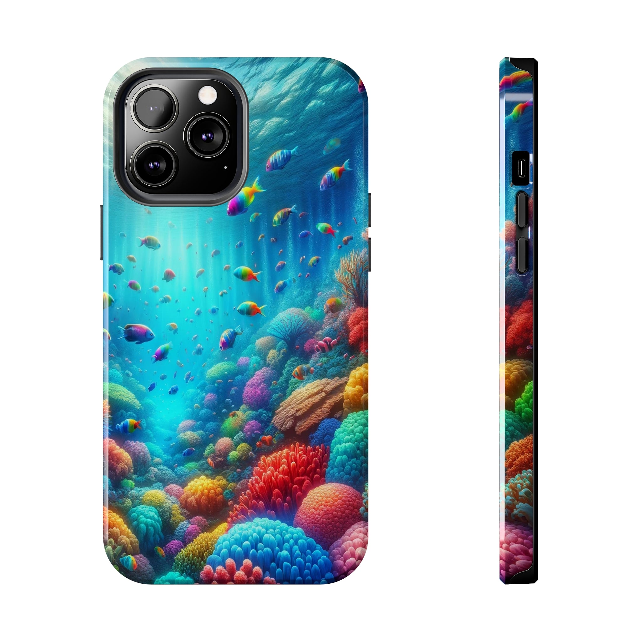 Coloured fish and coral reef - Tough Phone Case