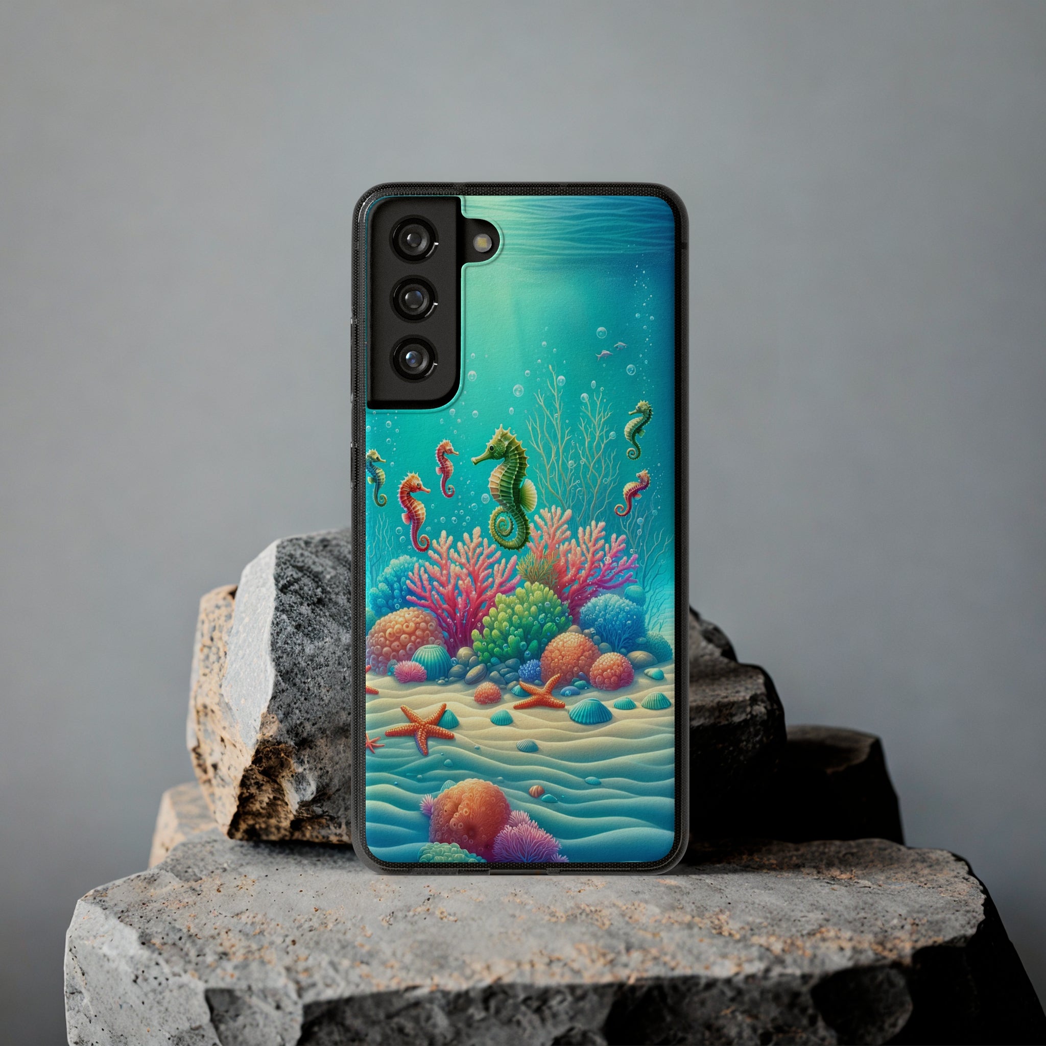 Seahorses - Soft Phone Case