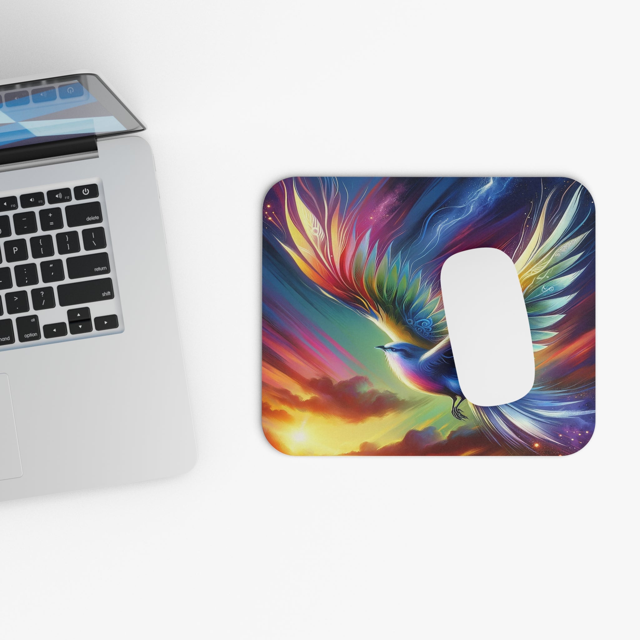 Bird with colourful feathers - Mouse Pad (Rectangle)