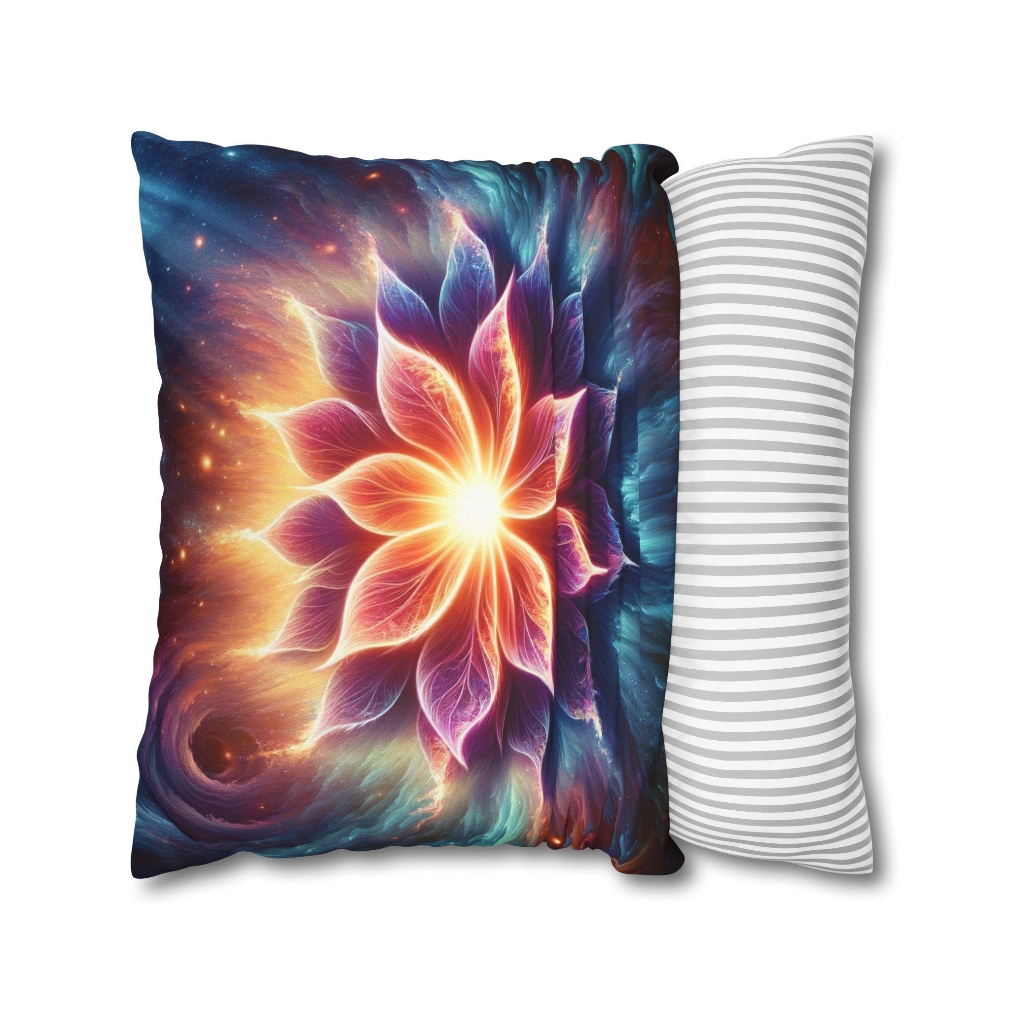 Galaxy-flower 1 - Spun Polyester Square Pillowcase