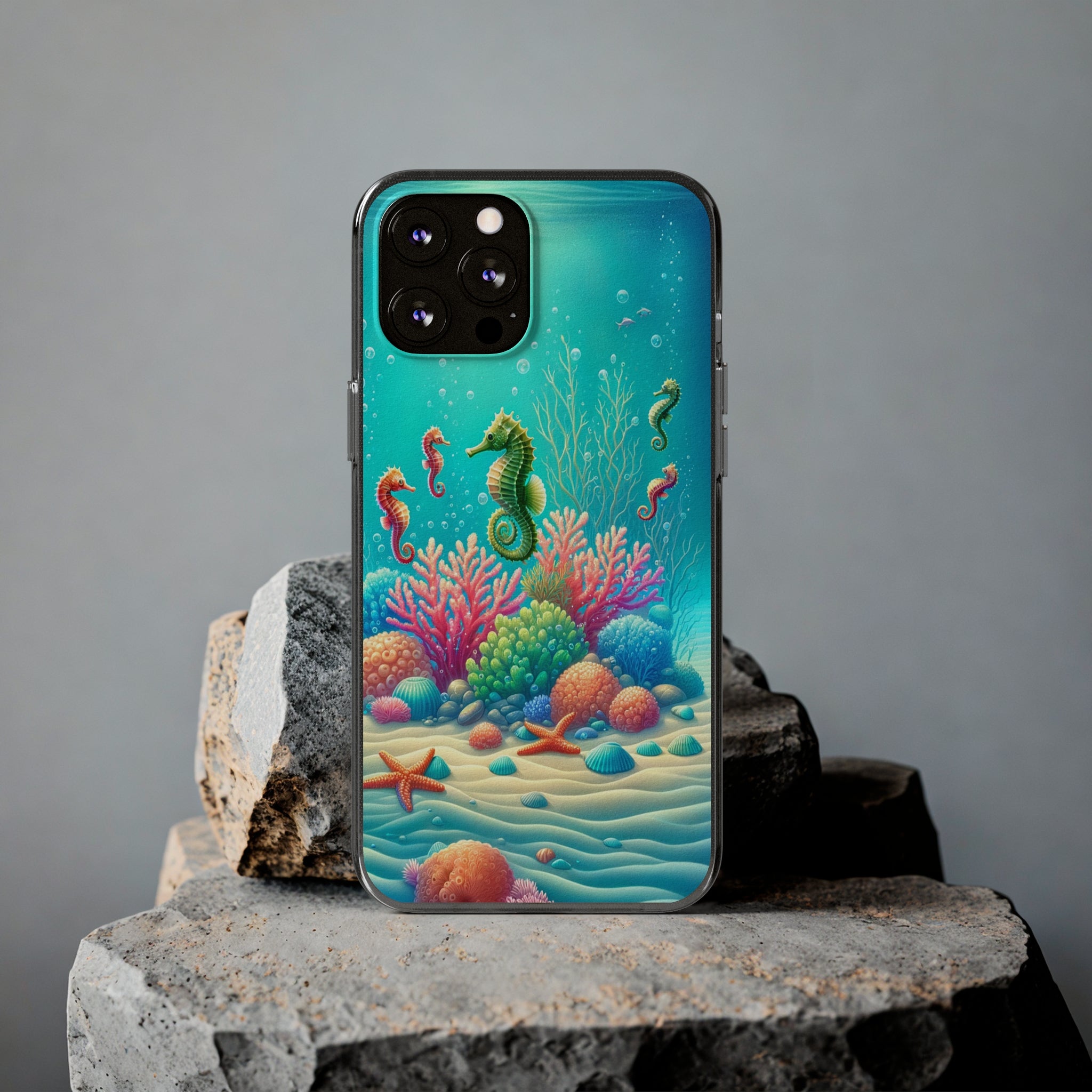 Seahorses - Soft Phone Case