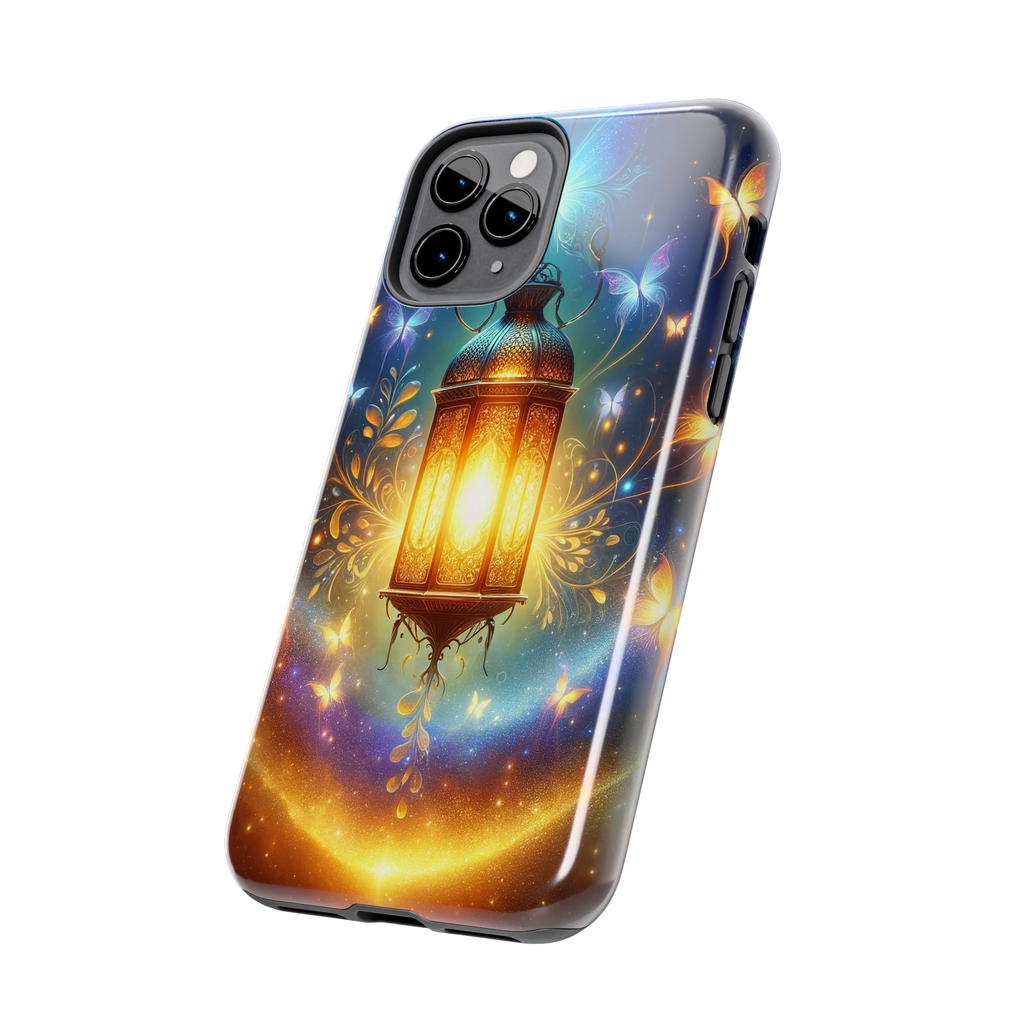 Butterflies around a lamp - Tough Phone Case