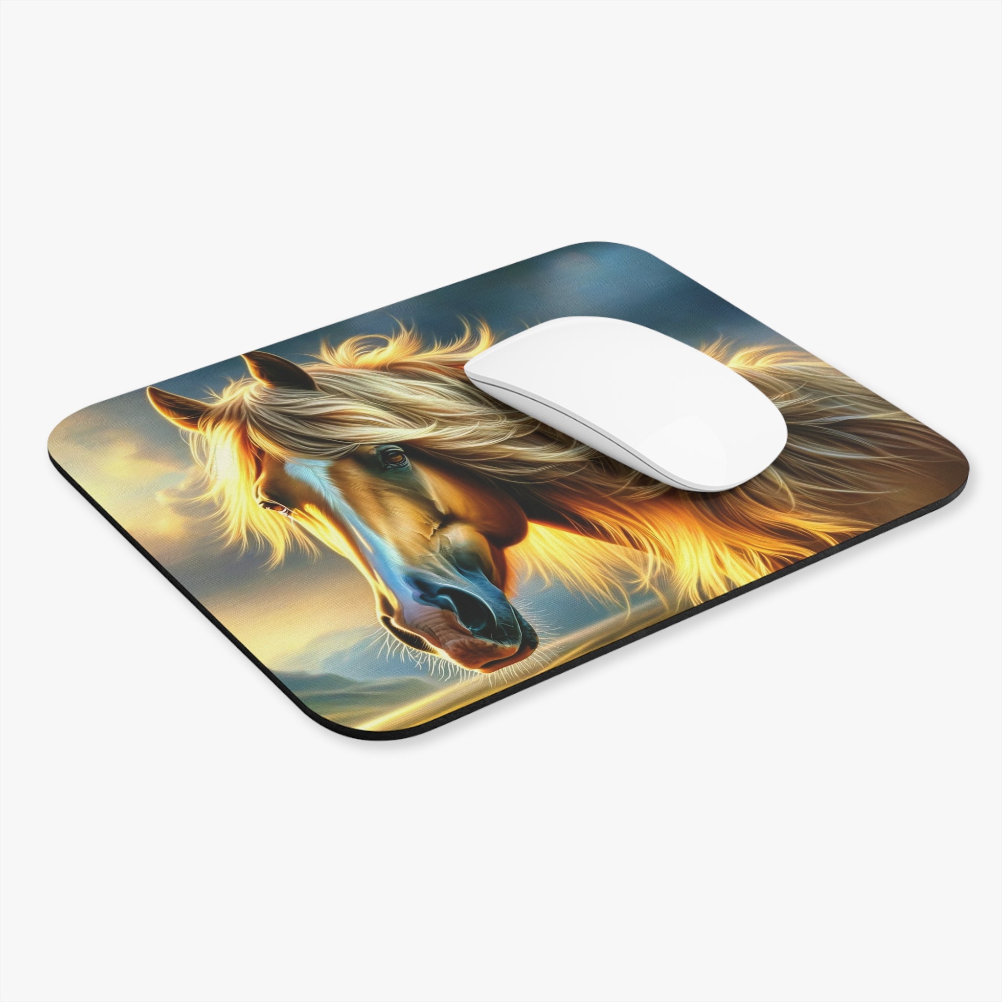 Golden colour horse - Mouse Pad (Rectangle)