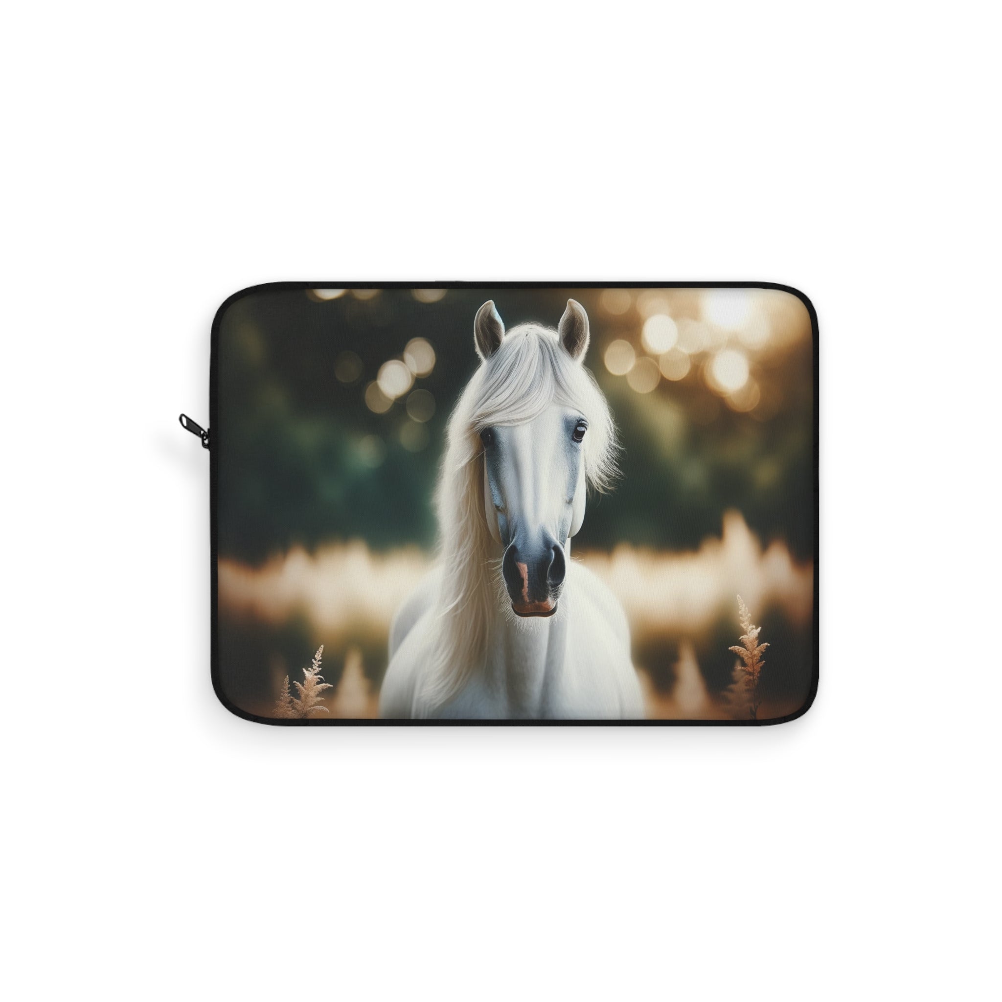 Curious, white horse - Laptop Sleeve