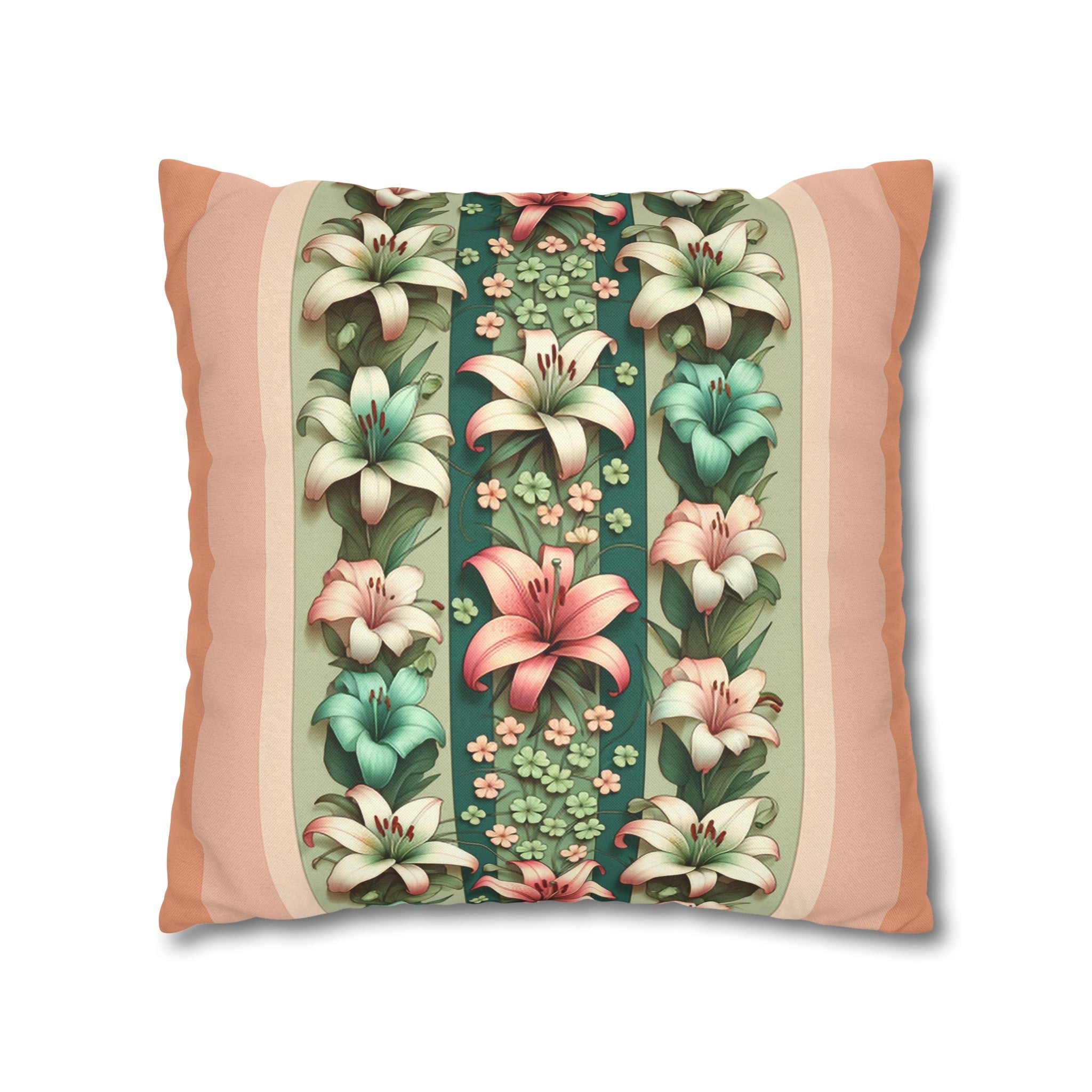 Lilies 3 - Polyester Square Pillowcase